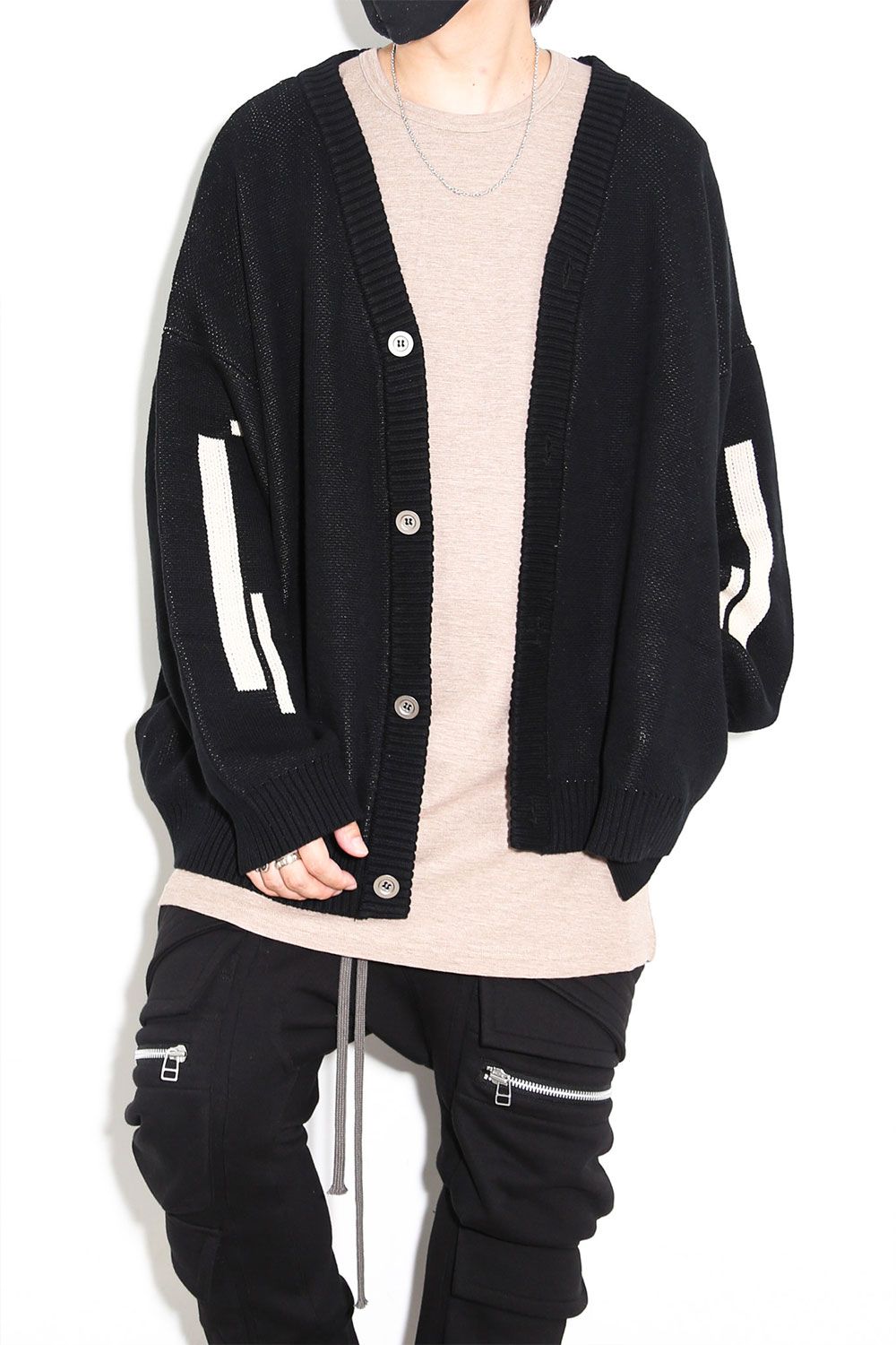 ajouter flow】af メタルロゴニットカーディガン ajouter flow