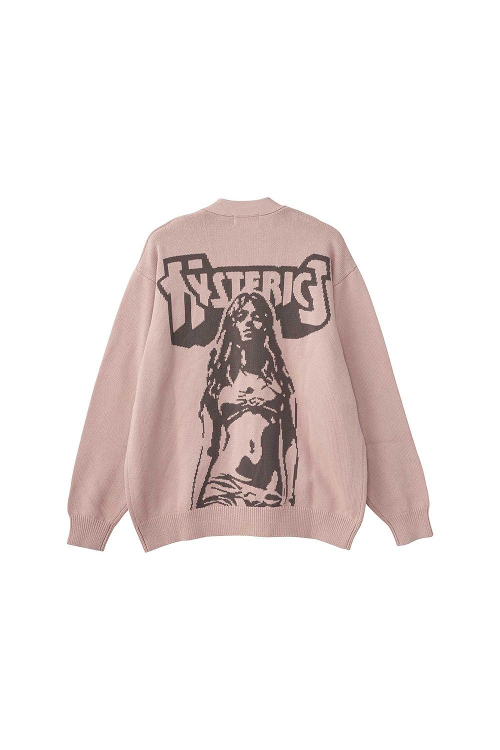 HYSTERIC GLAMOUR - BAD ASS MAMA編込 カーディガン / ピンク | Tempt