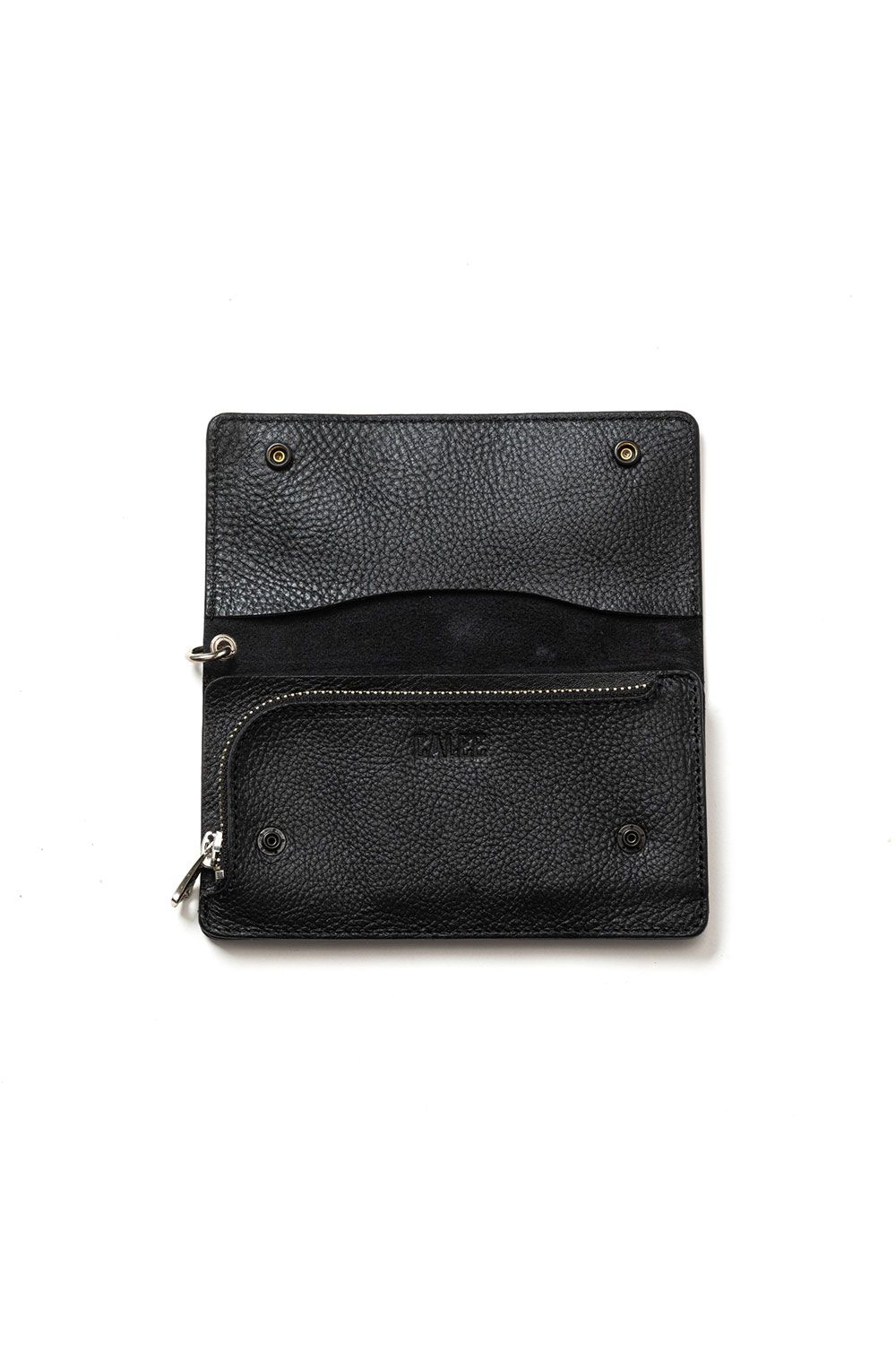 CALEE - STUDS LEATHER LONG WALLET / ブラック | Tempt