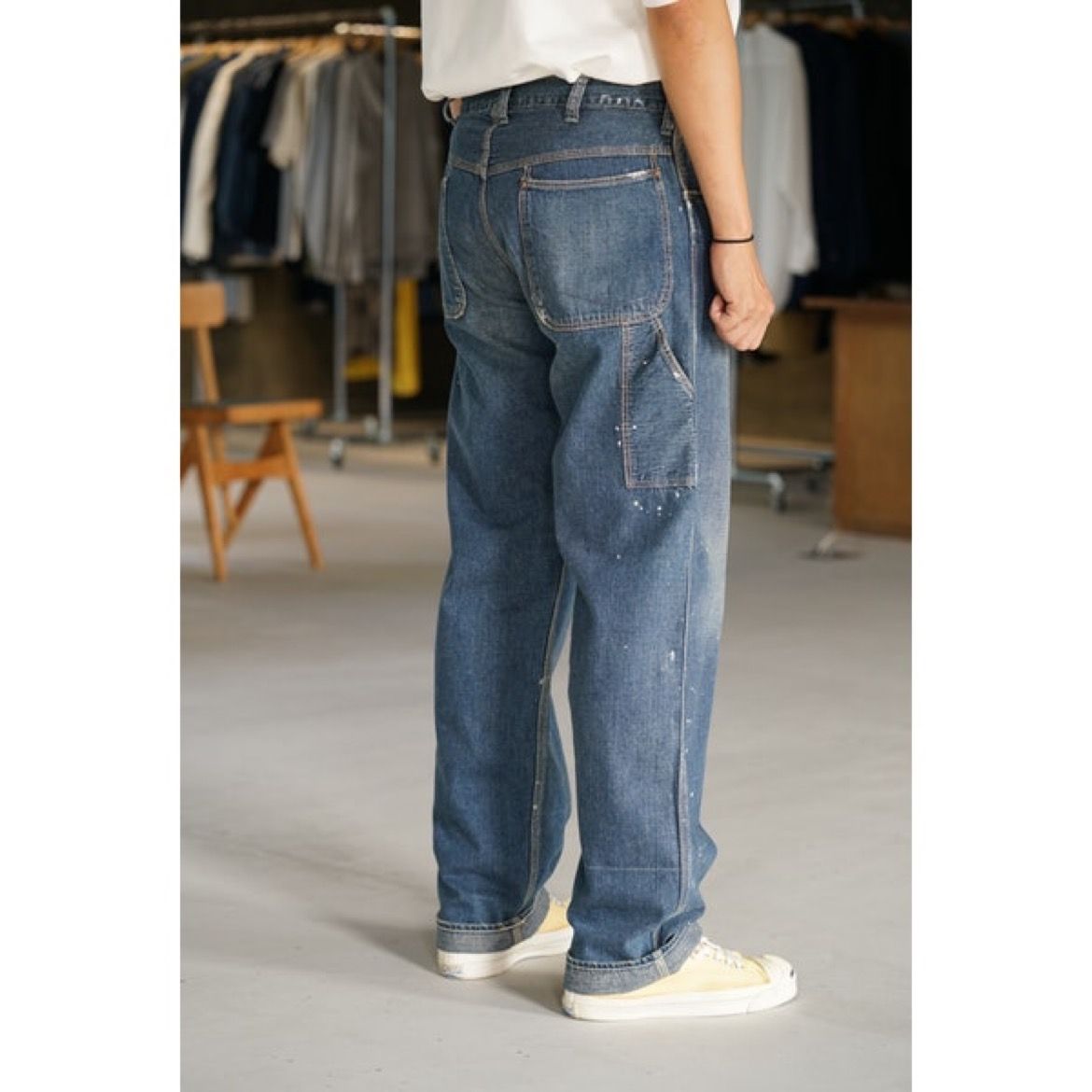 orSlow - 【残り一点】Denim Painter Pants with Paint(USED WASH