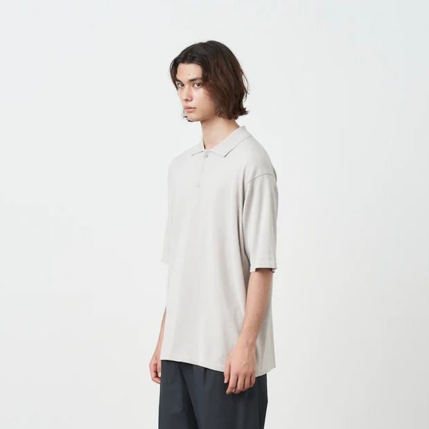 ATON - 【残り一点】Fresca Knit Crew Polo Knit | ACRMTSM ONLINE STORE