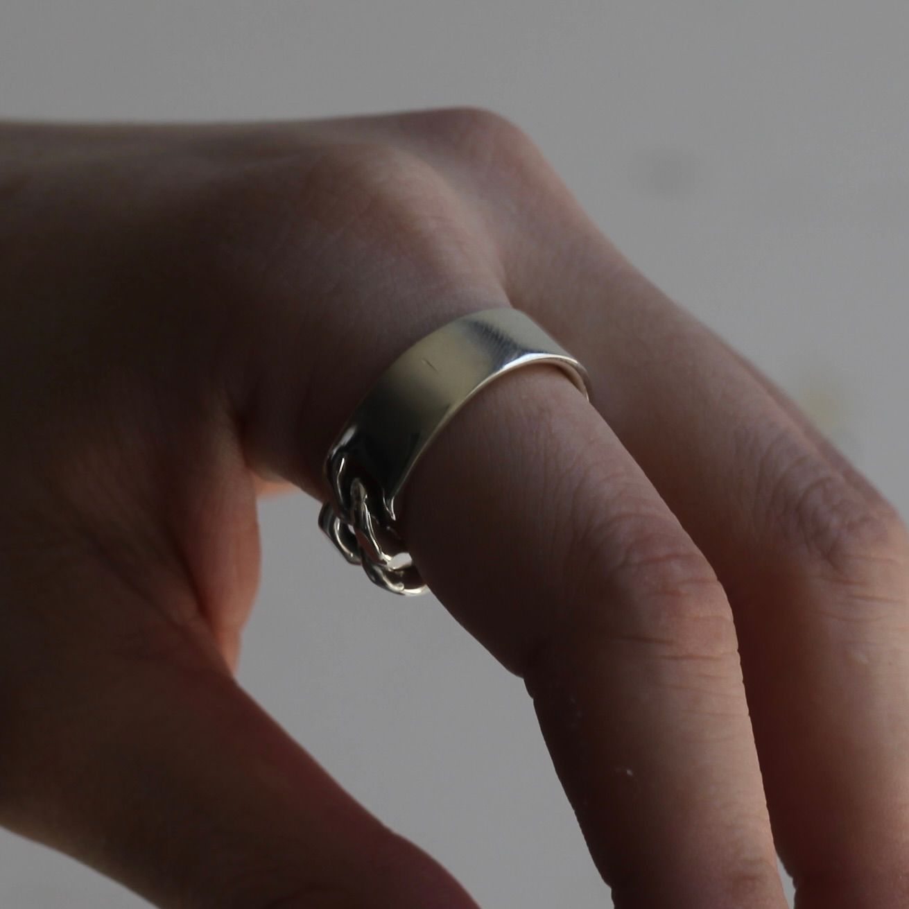 Garden of Eden - 【残り一点】Curb Chain ID Ring_M(ANTIQUE