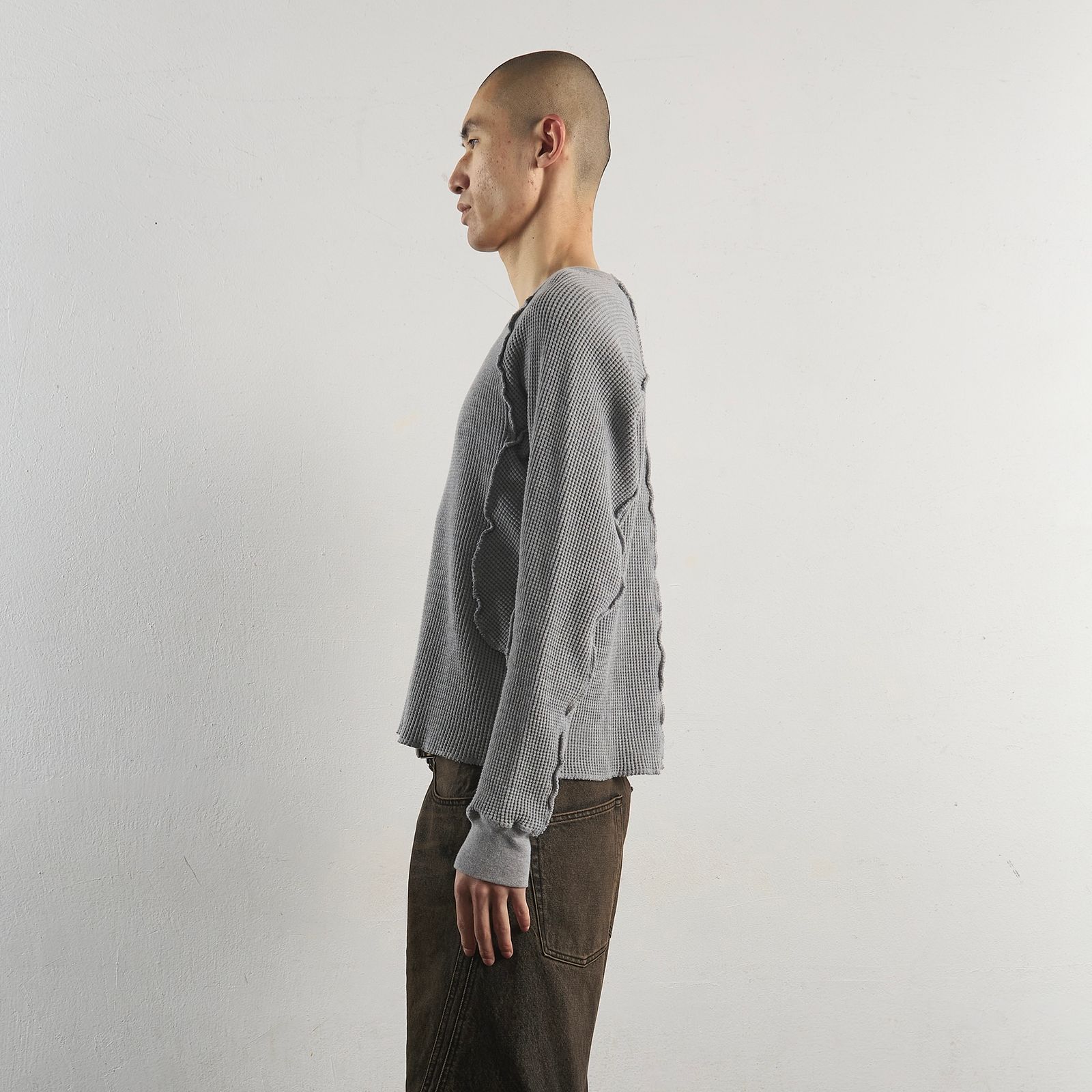 NVRFRGT - 【残りわずか】Waffle Thermal Long Sleeve T-shirt