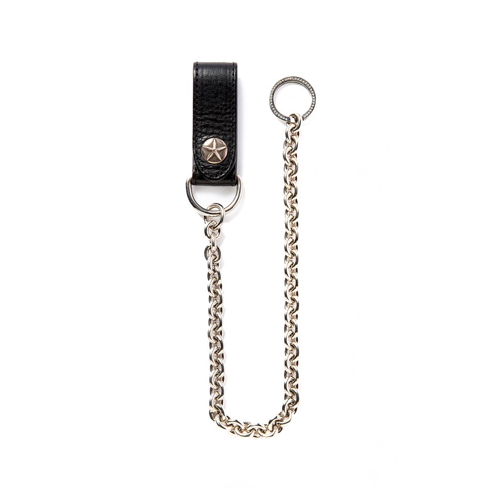 CALEE - 【残りわずか】Silver Star Concho Leather Wallet Chain