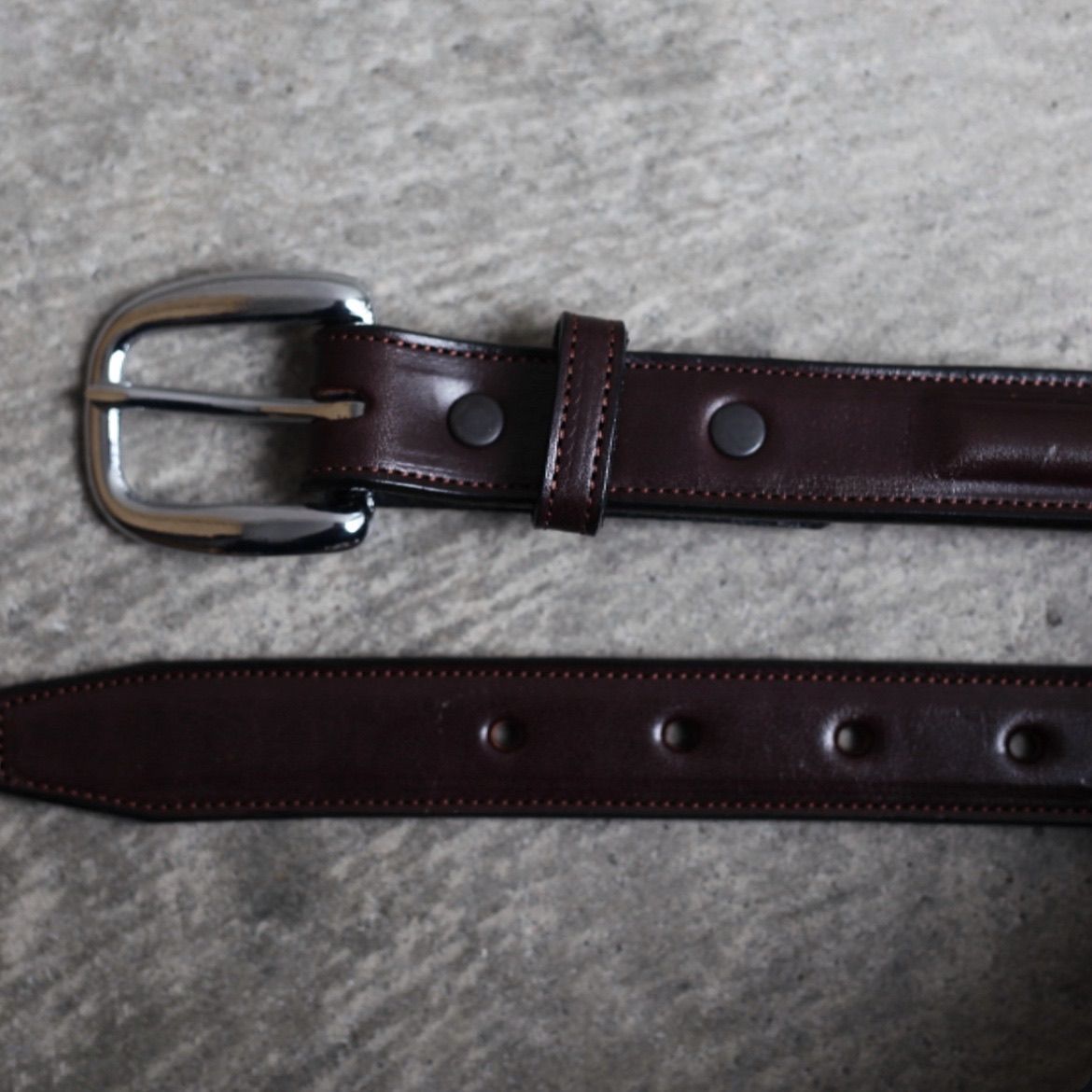 TORY LEATHER - 【残りわずか】1 Round Raised Belt(OAKBARK×NICKEL