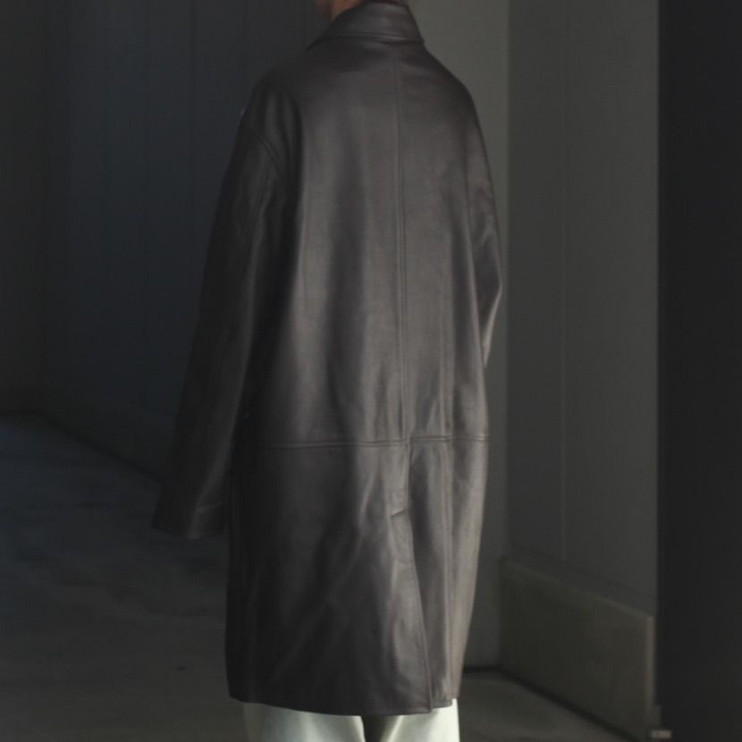 YOKE - 【残り一点】Leather Balmacaan Coat | ACRMTSM ONLINE STORE
