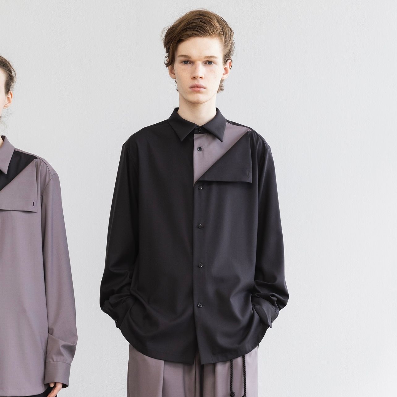 ETHOSENS/エトセンス Wave pattern shirts/シャツ ETHOSENS Return