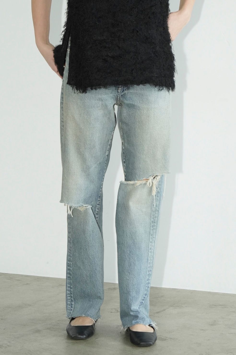 CLANE - クラッシュ デニムパンツ - CRASH DENIM PANTS | ADDICT WEB SHOP
