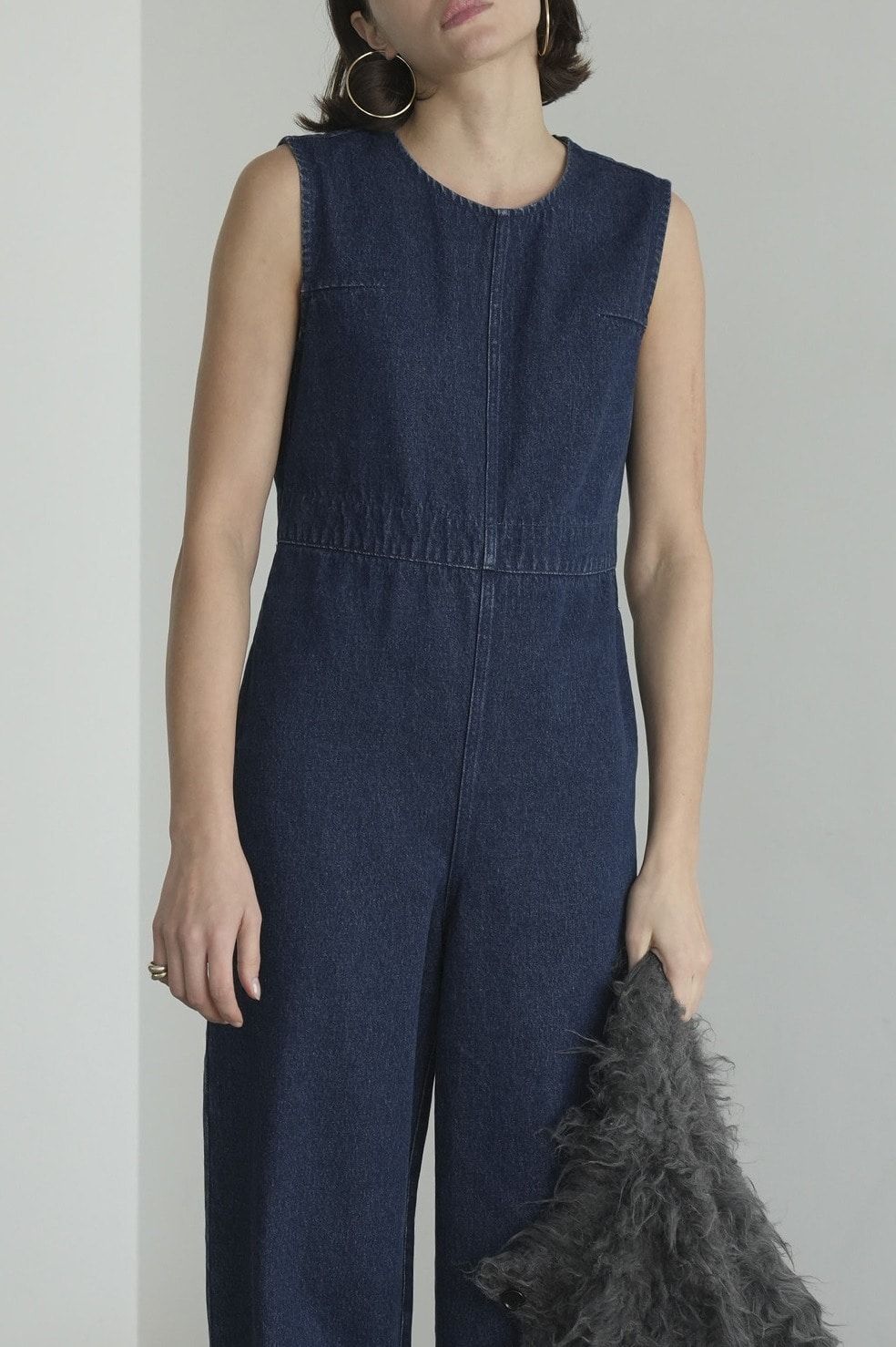 CLANE - バック オープン デニム オールインワン - BACK OPEN DENIM