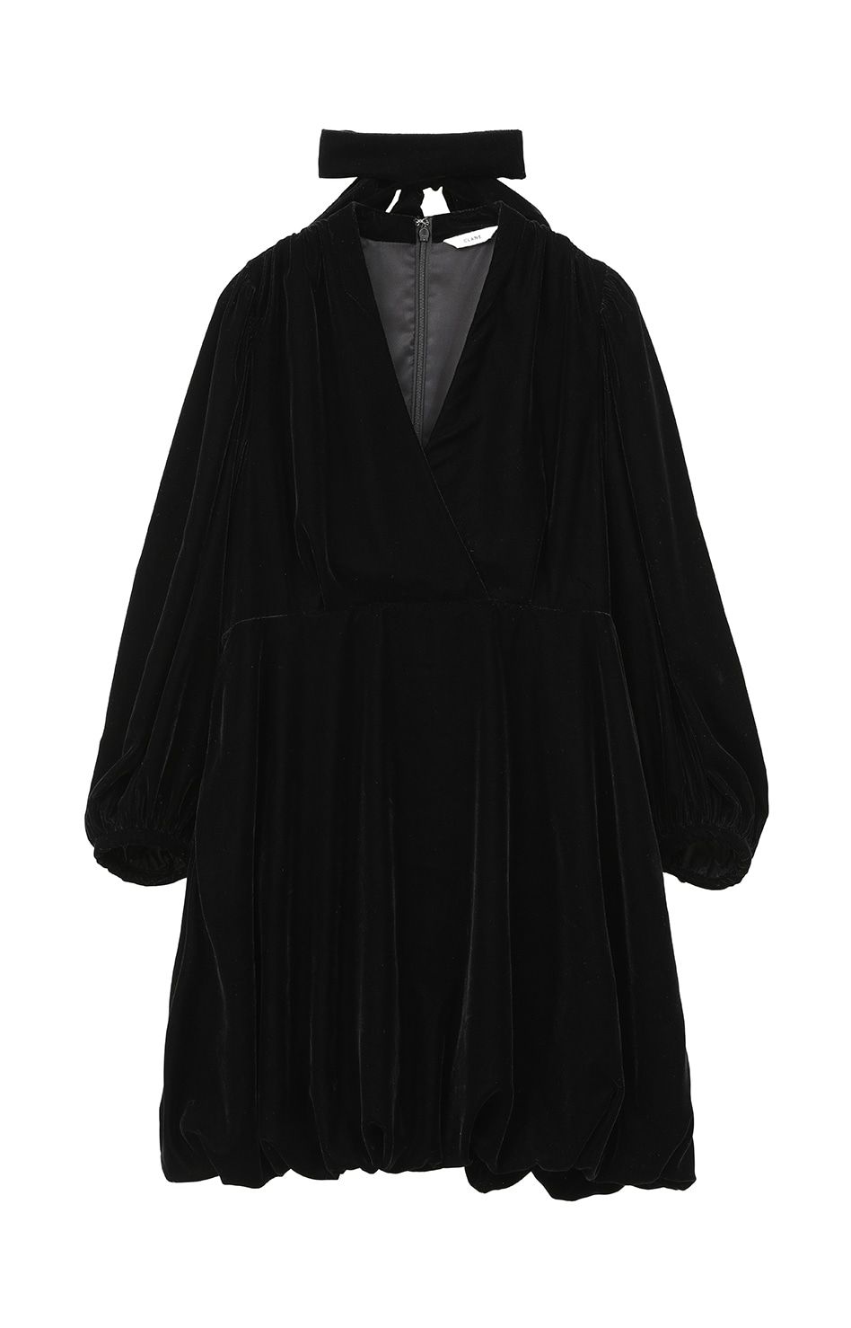 CLANE - ベロアミニワンピース - VELOR BALLOON MINI ONEPIECE - BLACK