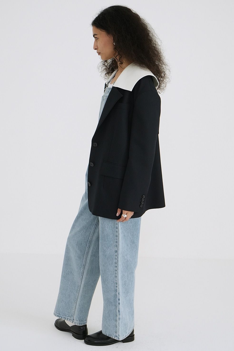 CLANE - セーラーカラー シングル テーラードジャケット - SAILOR