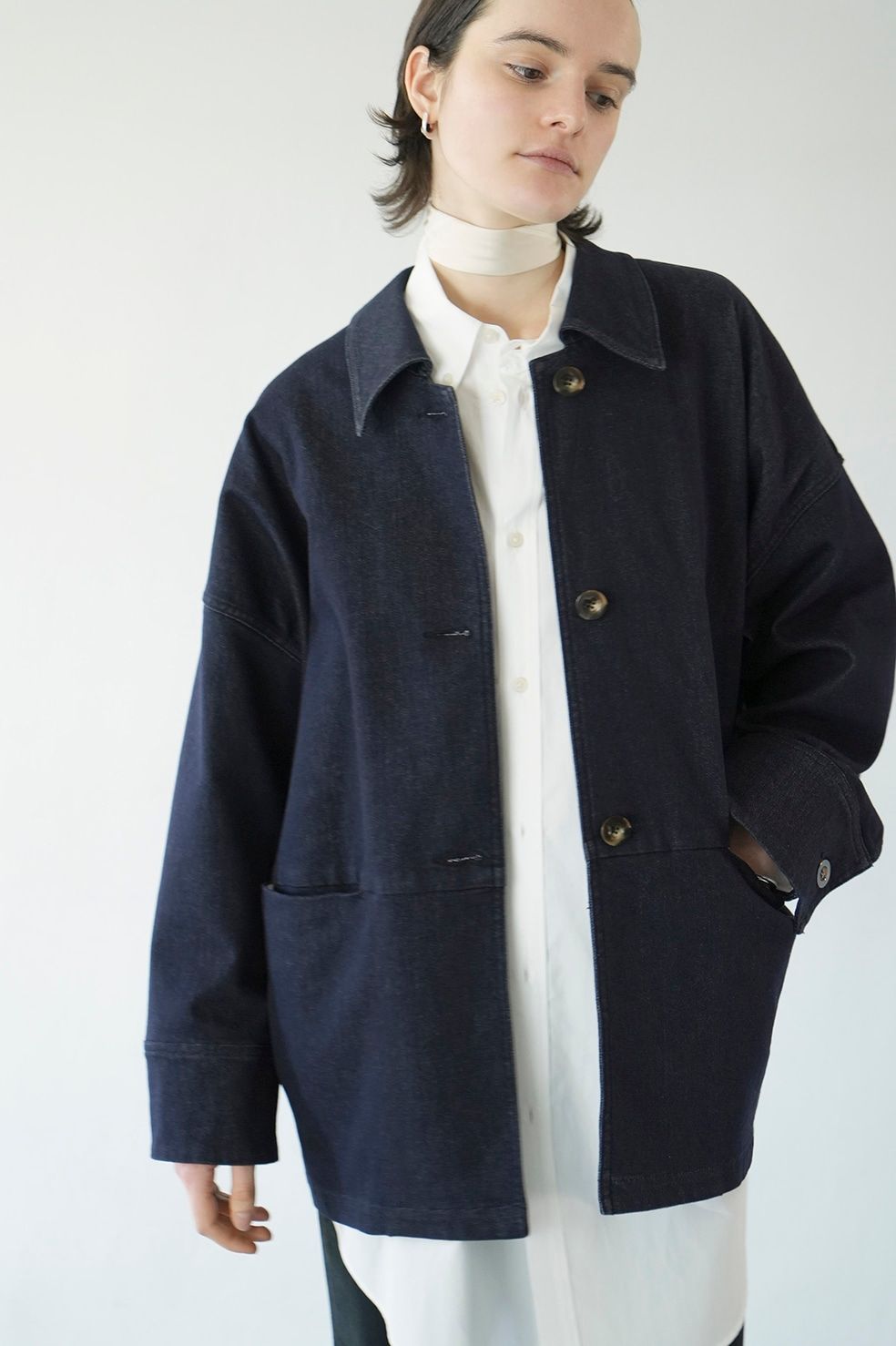 CLANE - カバーオール ジャケット - ストライプ - WORK OVER JACKET