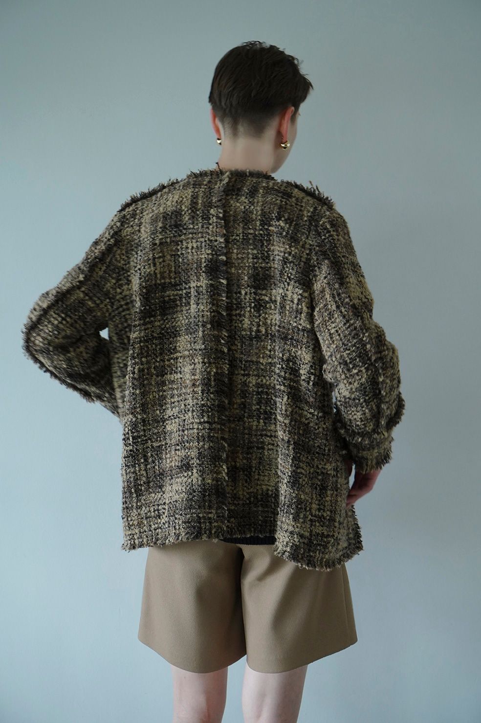 CLANE - ノーカラー ツイード ジャケット - NO COLOR TWEED JACKET