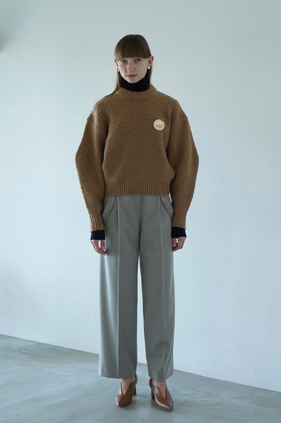 CLANE - ブローチ セット ソフトスラブ ニットトップス - BROOCH SET