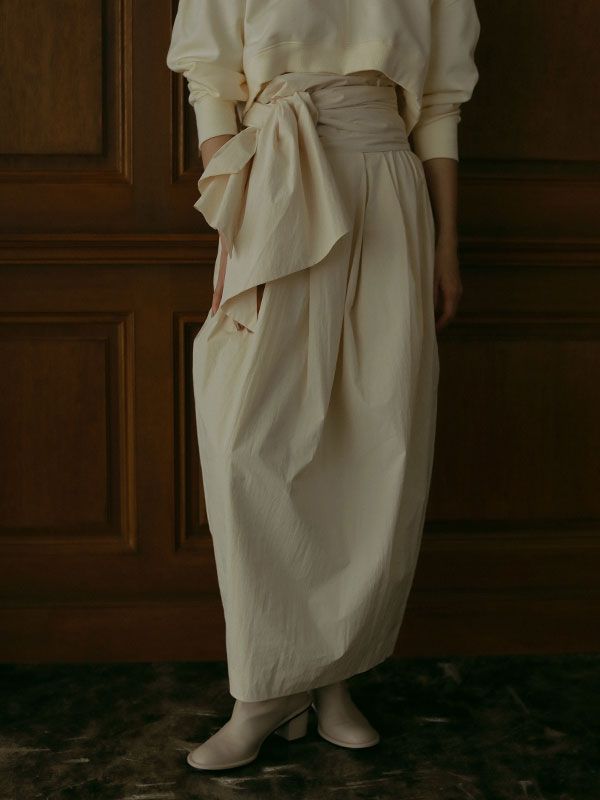 ETRE TOKYO - ウエストベルト2wayロングスカート - BLACK | ADDICT WEB