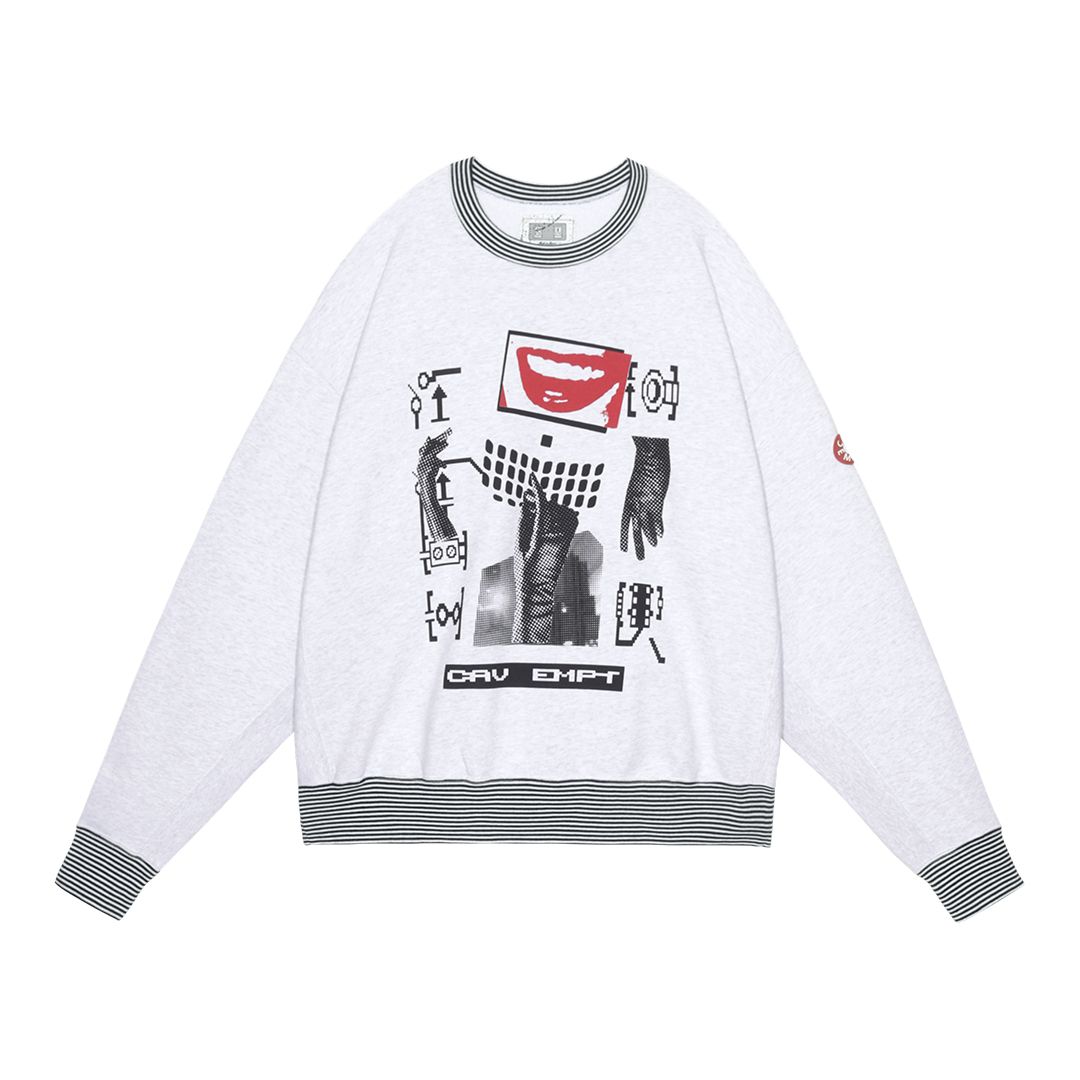 C.E - Lips Display Crew Neck Grey | ALTERFATE