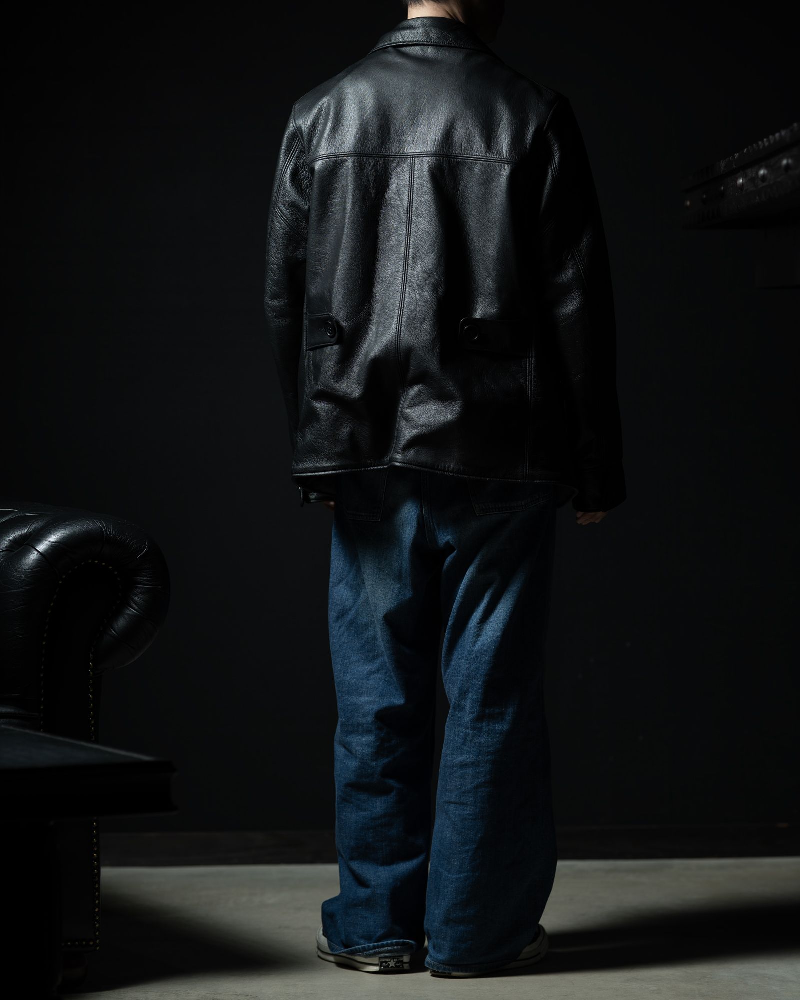 T.T - 【ラスト1点（42）】LOT.801 AUTOMOBILE LEATHER JACKET - TAIGA