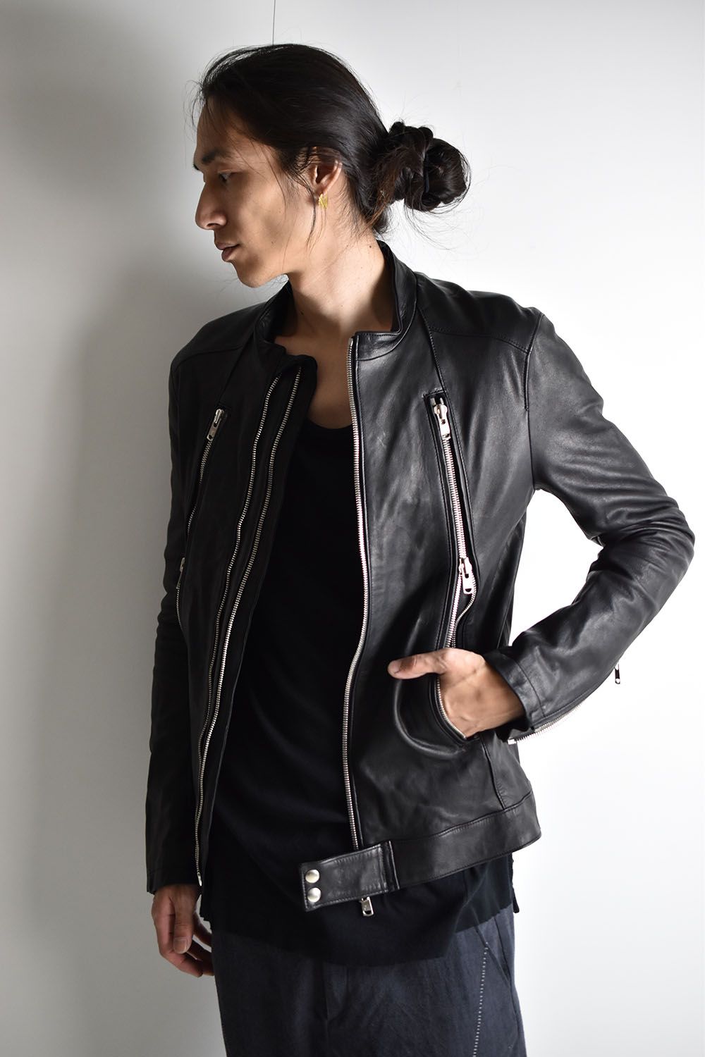 RIPVANWINKLE - Deer Skin Single Rider,s Jacket