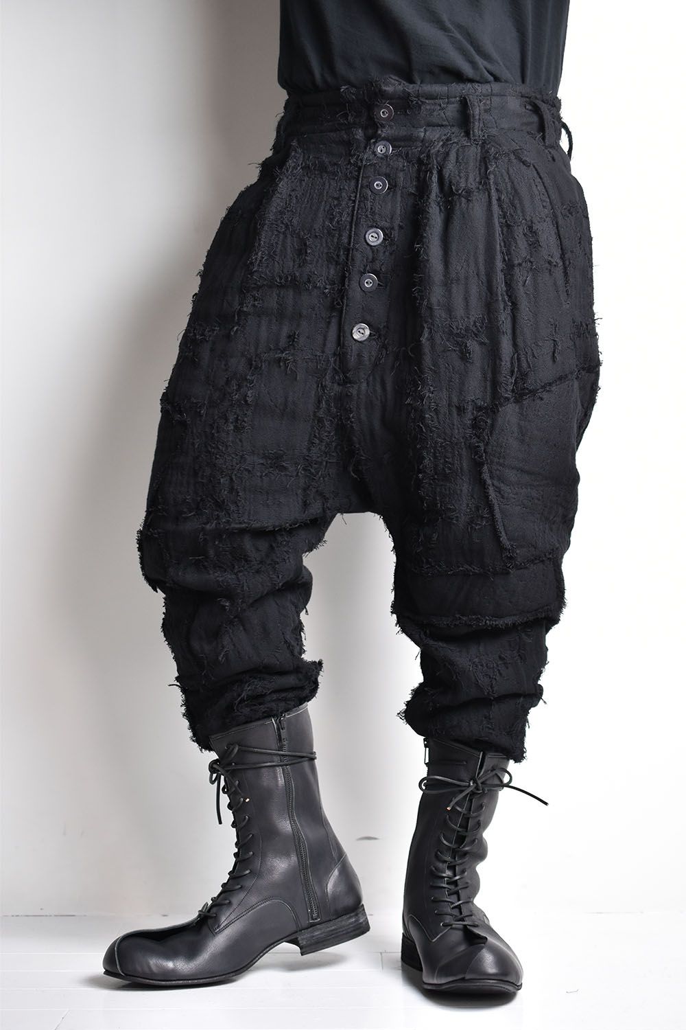 nude:masahiko maruyama - Patched Drop-Crotch 2Tuck Pants-BORO