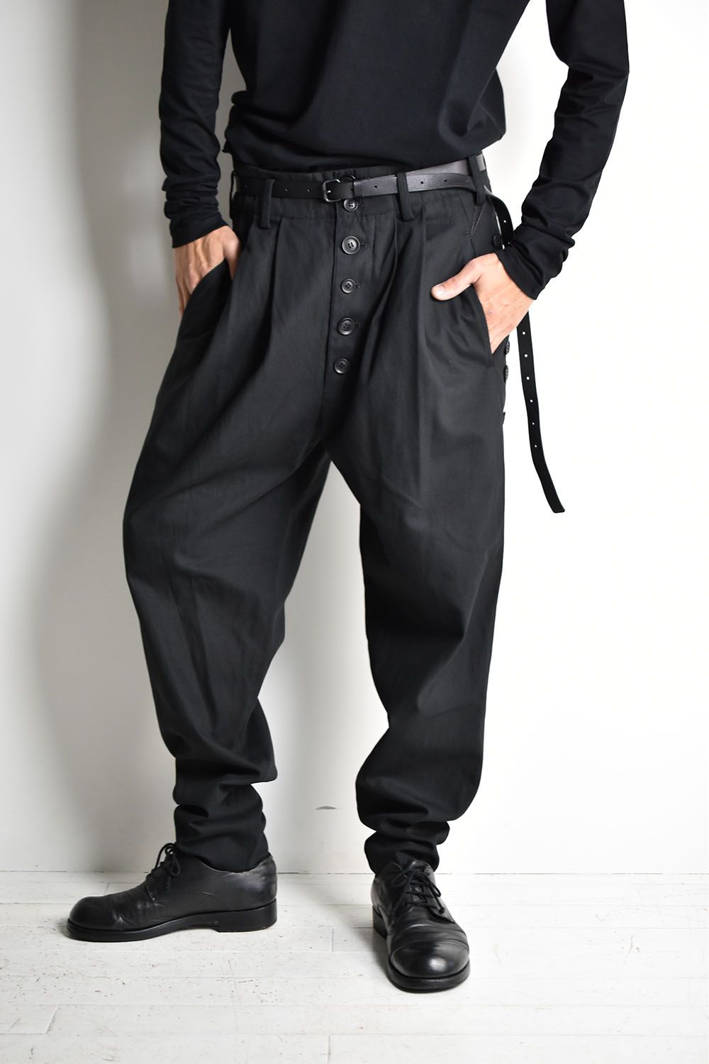 nude:masahiko maruyama - Multi Buttons Tuck Pants W Belt