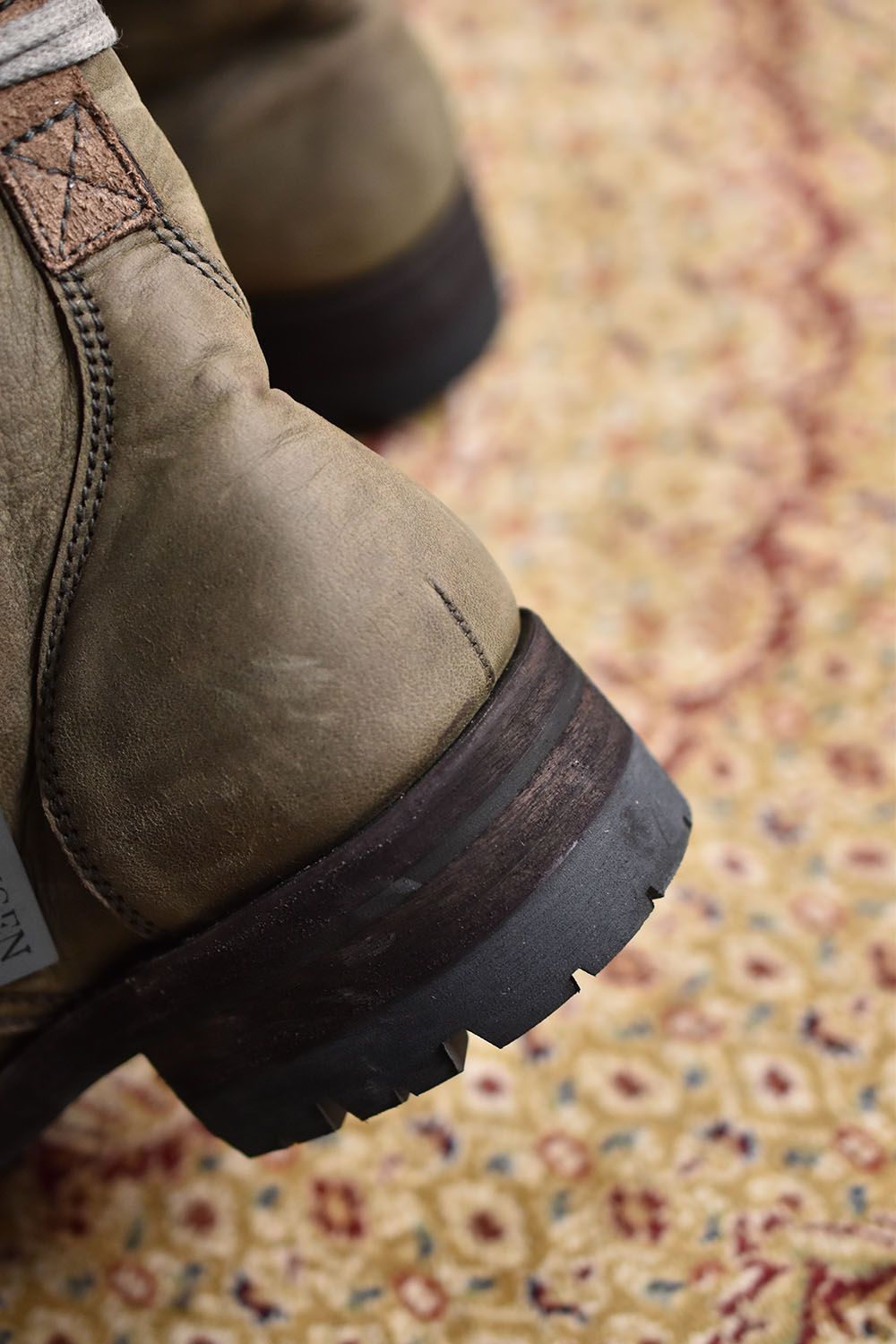 D.HYGEN - Horse Leather Lace Up Combat Boots