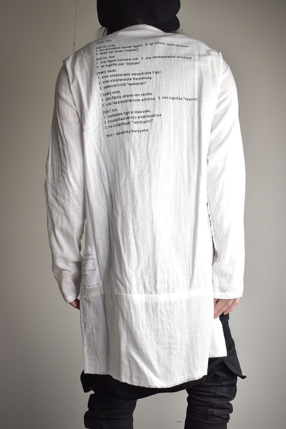 nude:masahiko maruyama - Round Neck Reversible Gauze Shirt