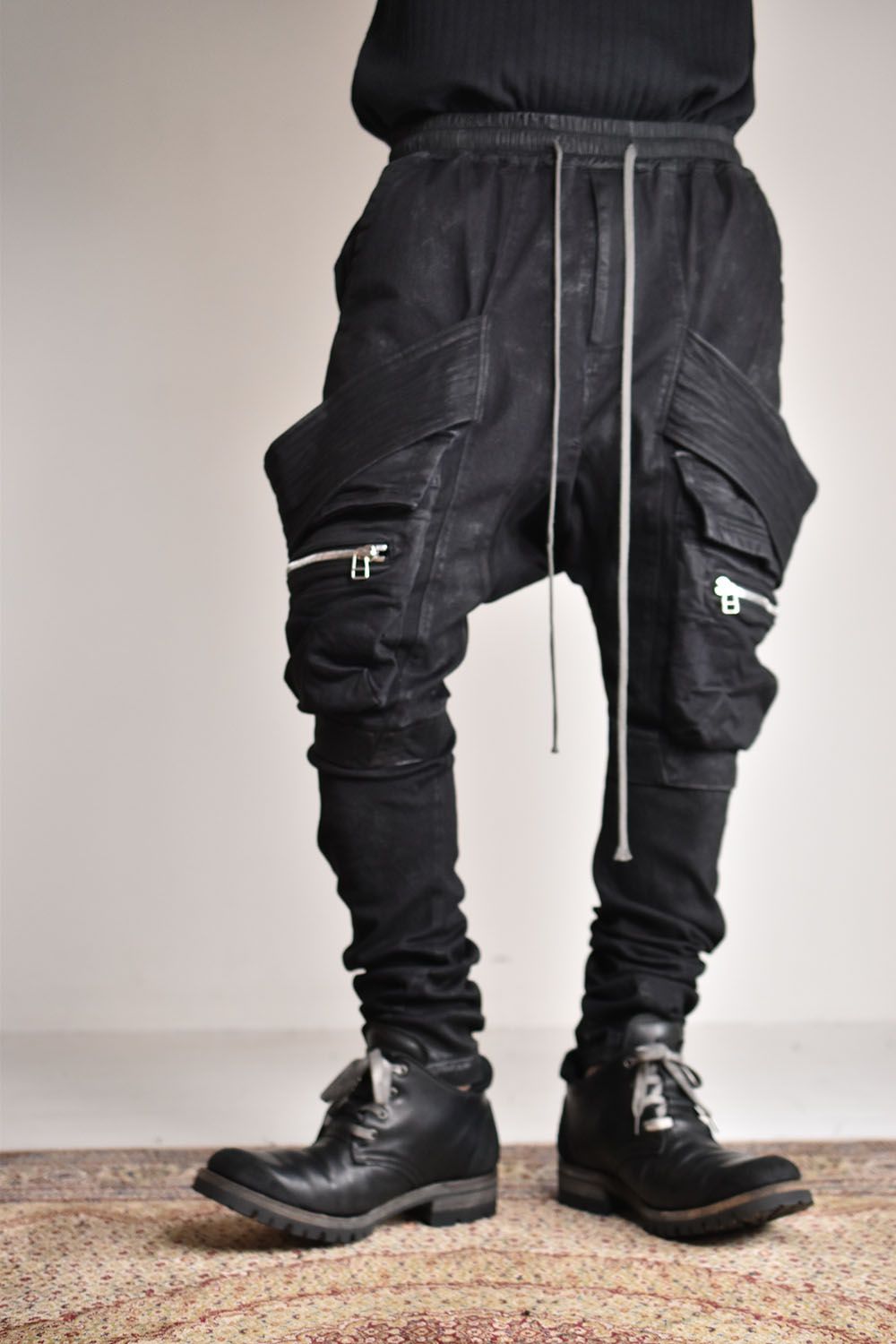 A.F ARTEFACT - Denim Coating Cargo Sarouel Skinny