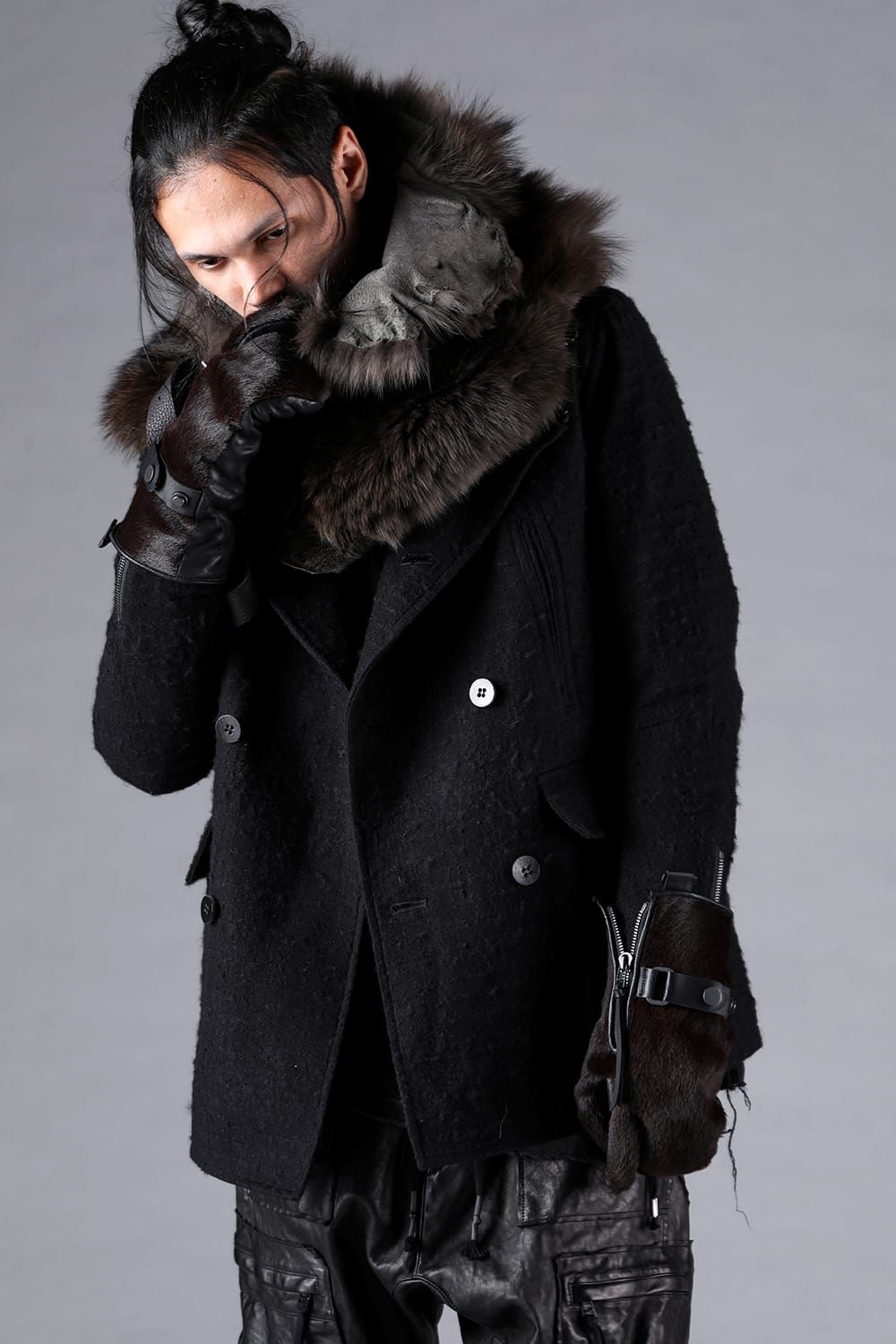 D.HYGEN - Coyote Fur Stole “Charcoal” / コヨーテファーストール
