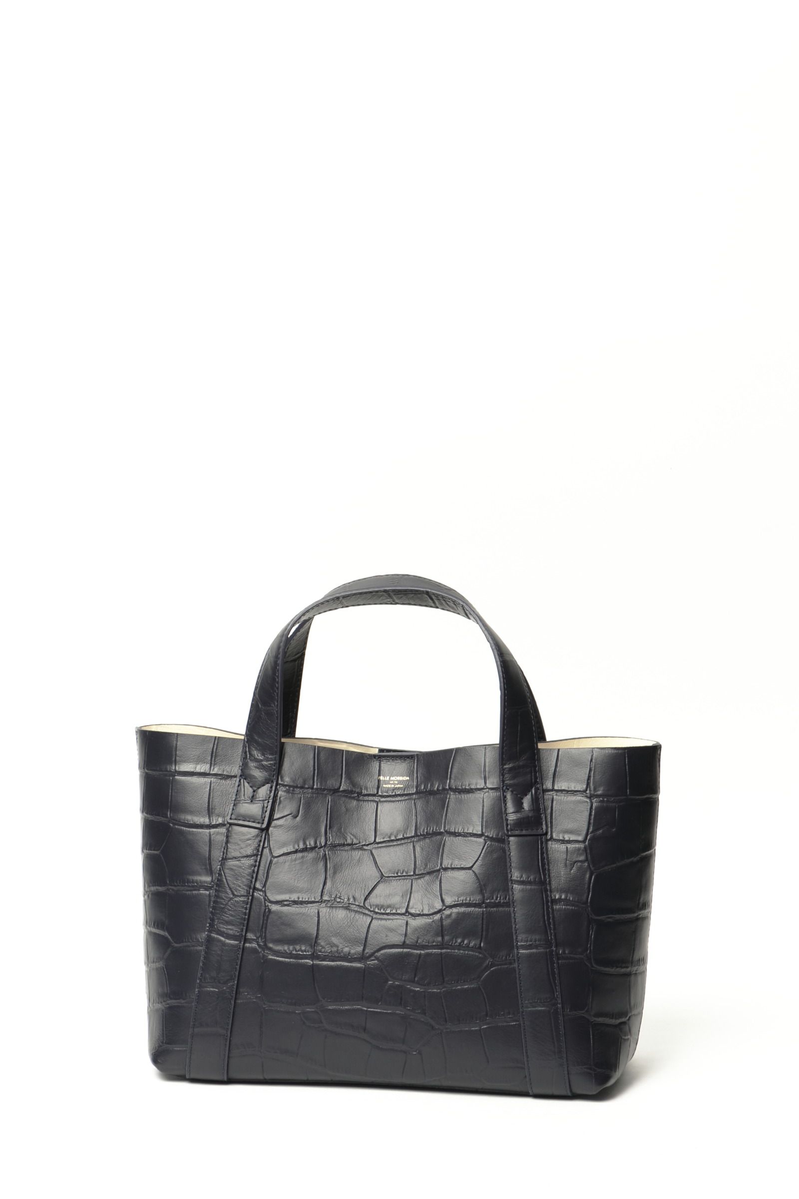 PELLE MORBIDA - Tela Marinaシリーズ クロコ型押しレザー ミニトート