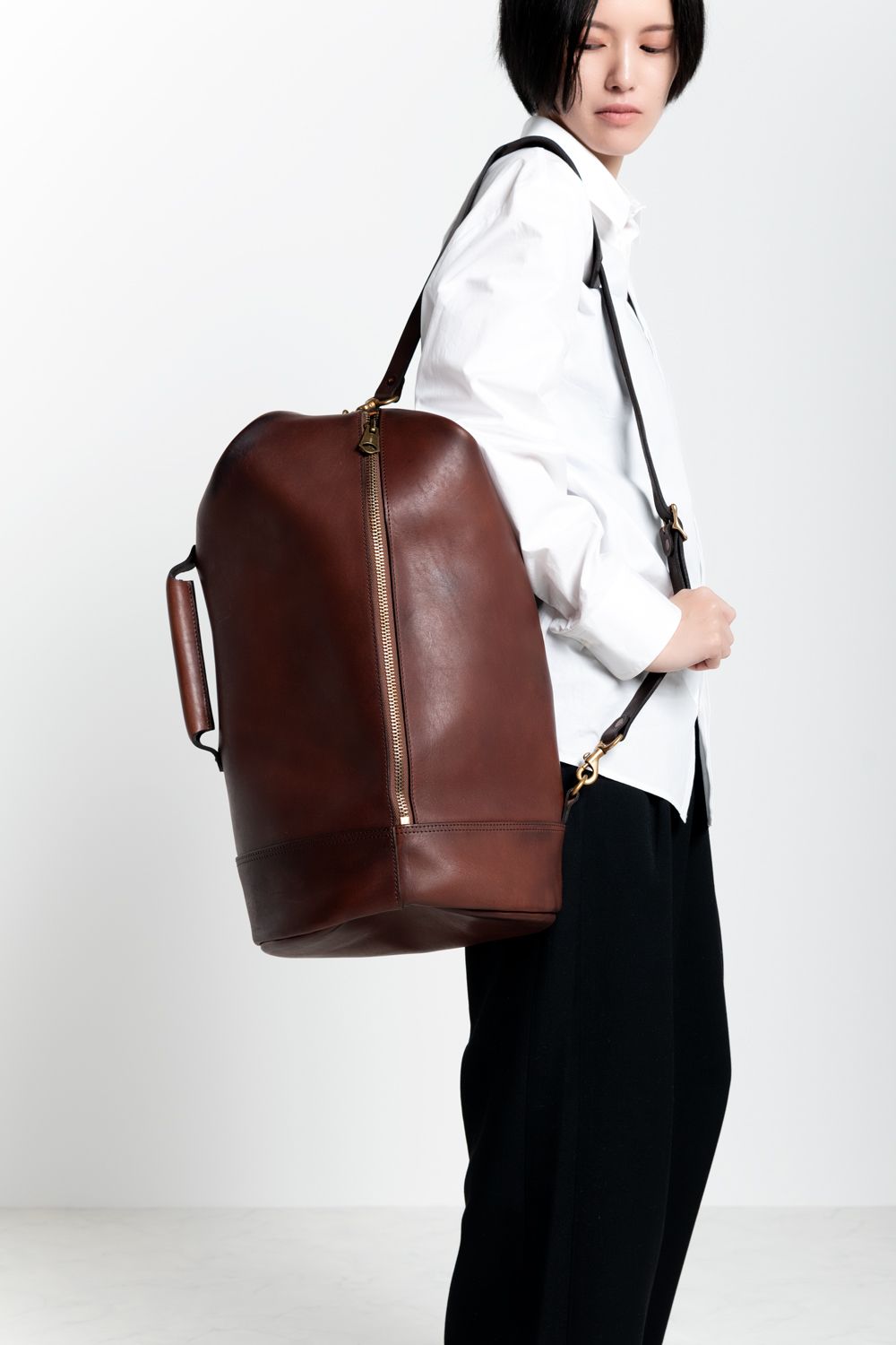 vasco - 【26SS / 予約受付中】LEATHER DUFFLE BAG [BROWN]｜レザー