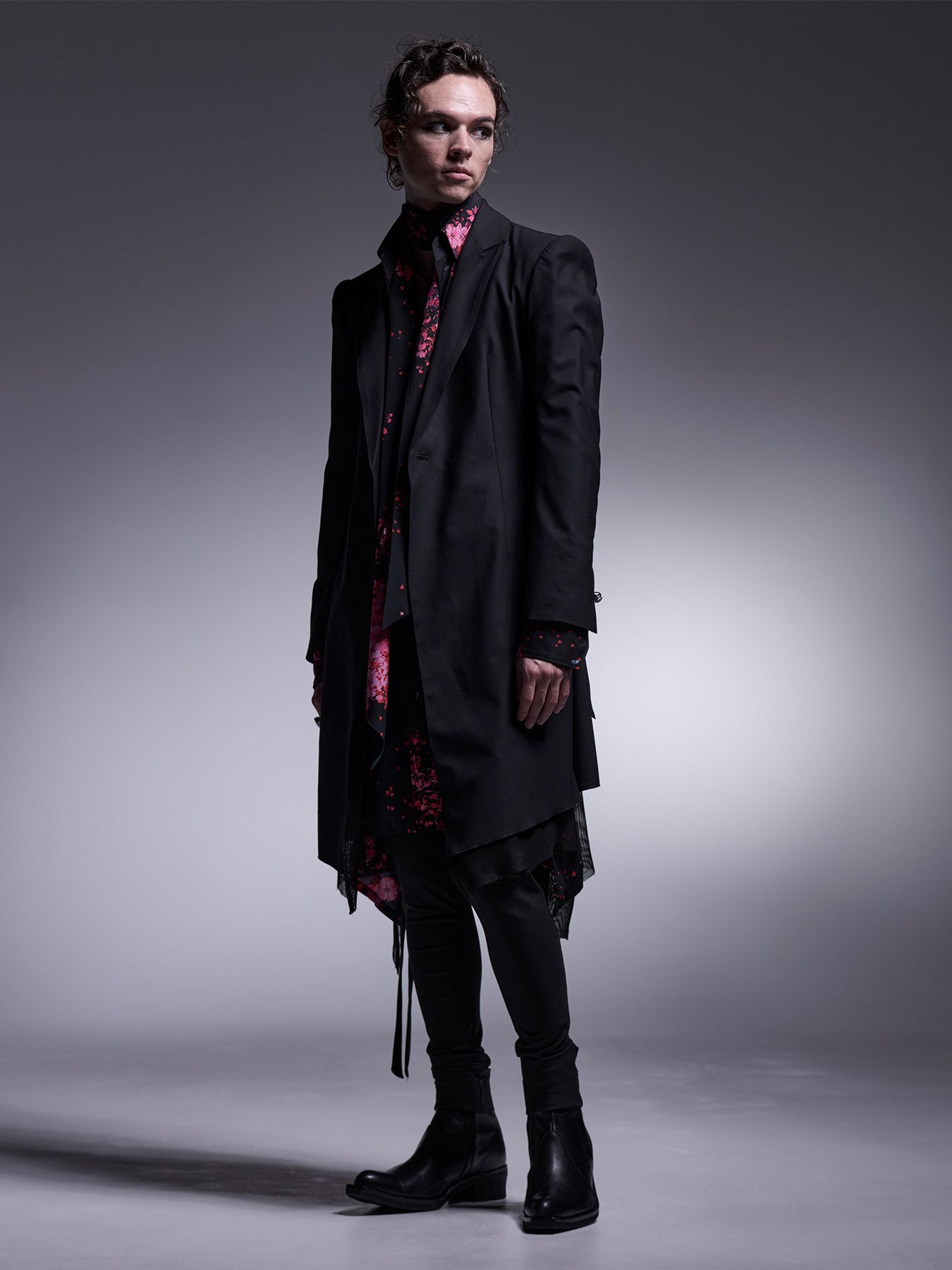 kiryuyrik - Flare Shirt / フレアシャツ / サクラ ブラック&ピンク