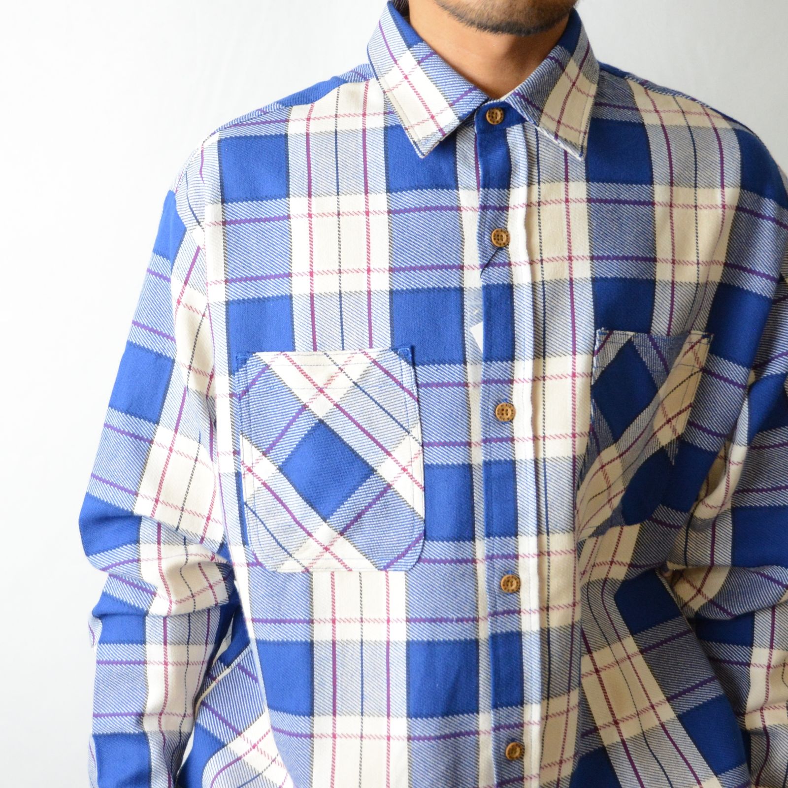 N.HOOLYWOOD - BIG MAC チェックシャツ （BLUE） / チェックシャツ