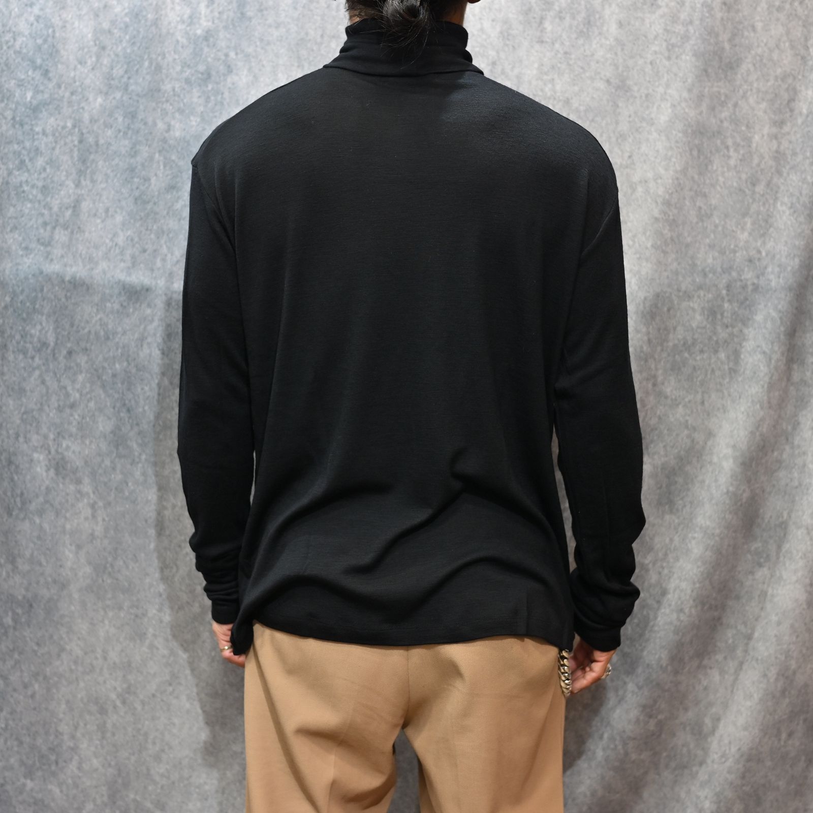 MINEDENIM - Wool Turtleneck L/S Pullover （BLK）｜ウール