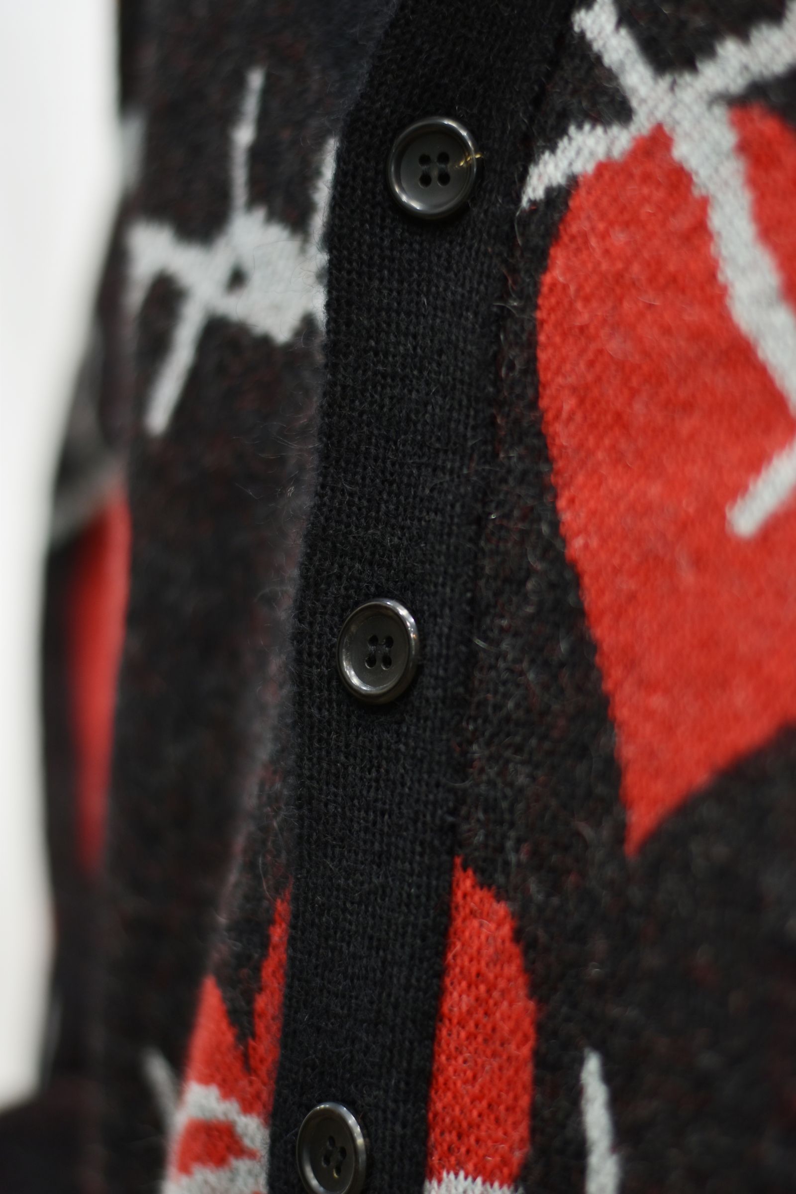 el conductorH - MOHAIR KNIT CARDIGAN `HEARTS (BK) | chord online store