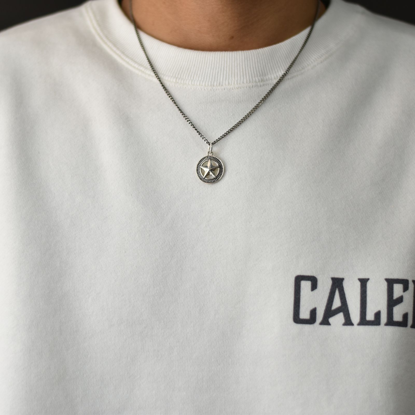 CALEE - SILVER STAR CONCHO NECKLACE (SILVER) / シルバースター