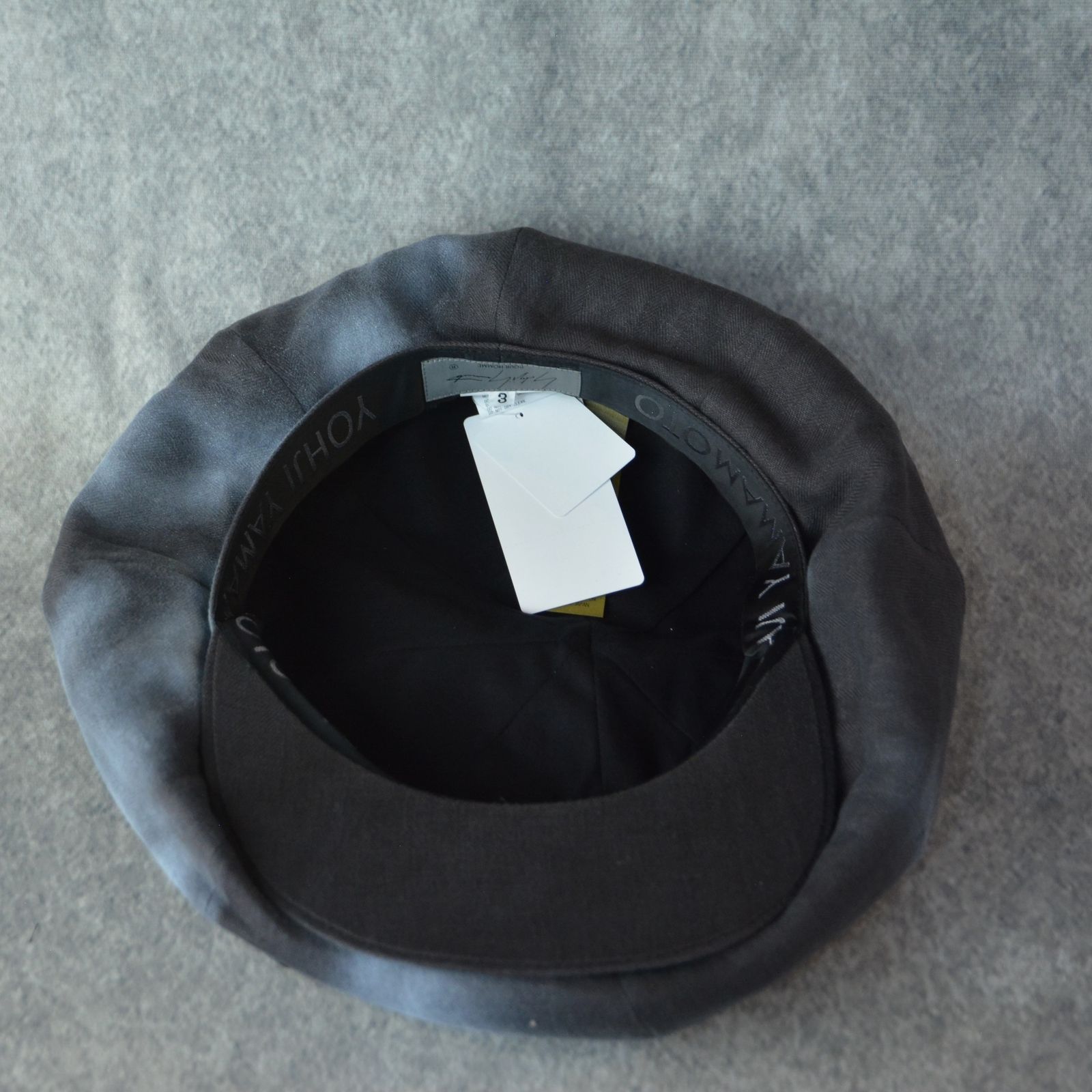 yohji yamamoto - BIG CASQUETTE （CHARCOAL） / ビッグ キャスケット