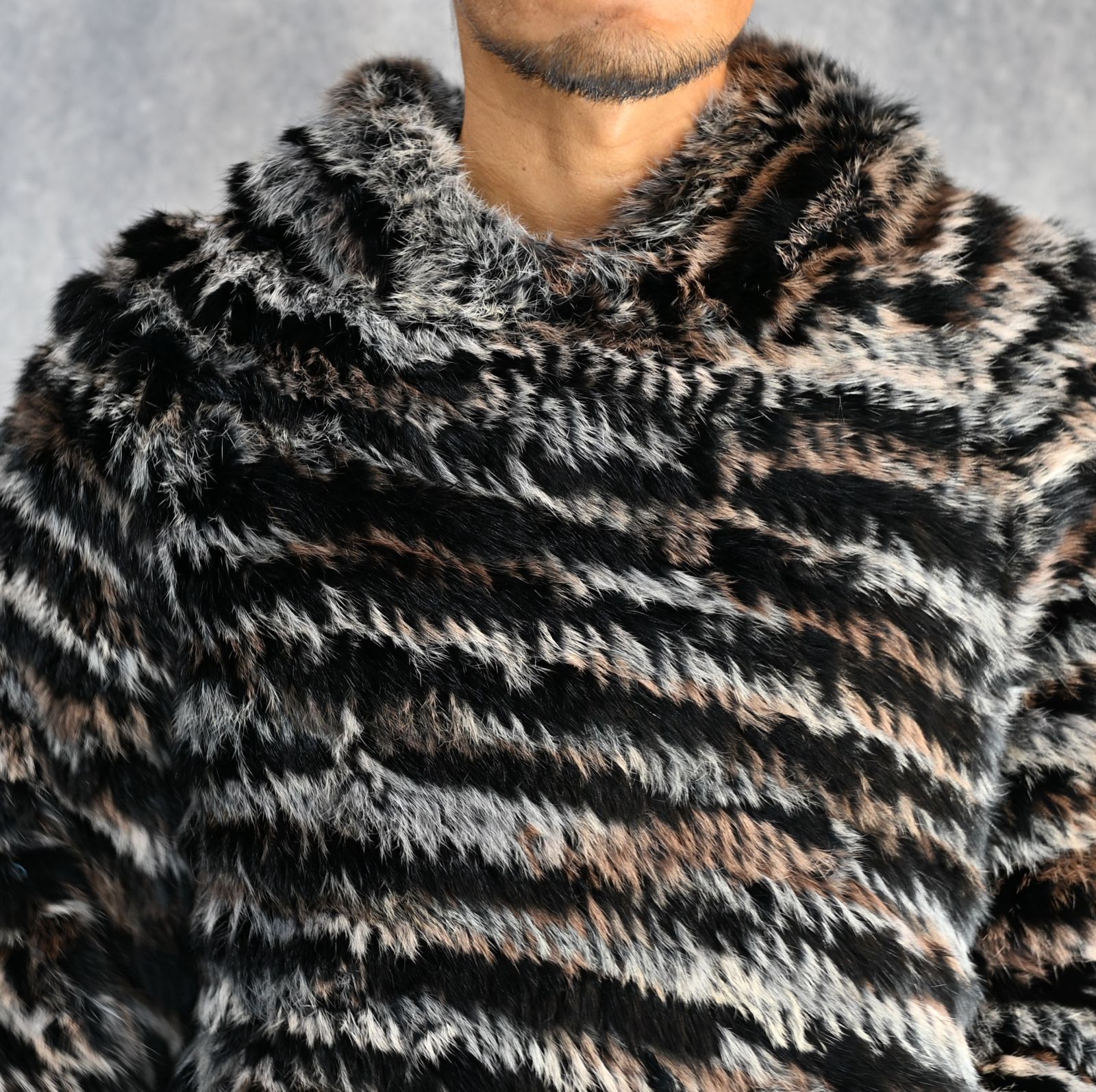 ISAMU KATAYAMA BACKLASH - ラビットファー ストレッチニット （MIX