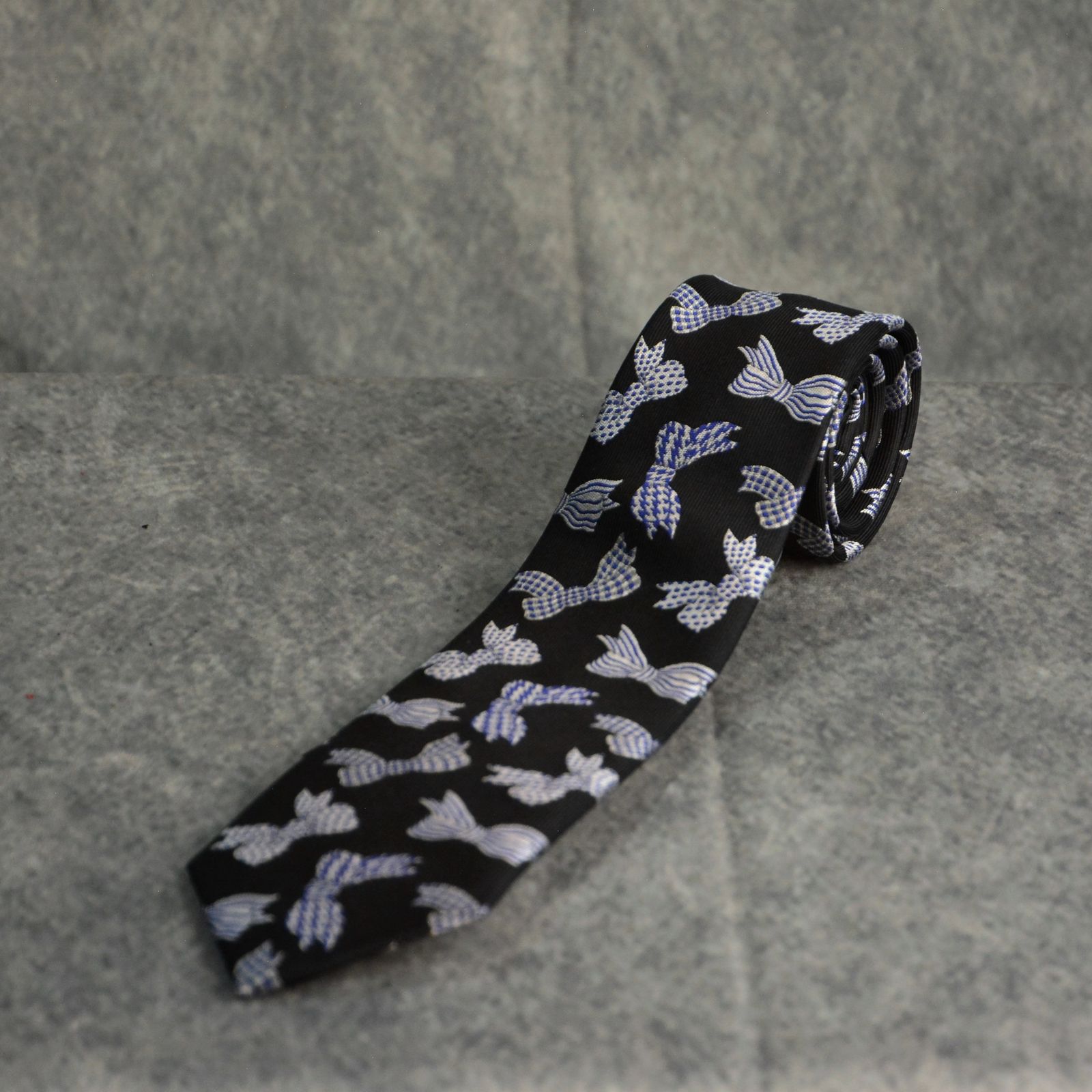 yohji yamamoto - ダービータイB リボン柄ジャガード (BLACK