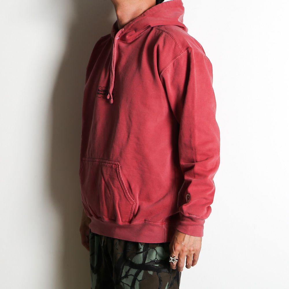 PORKCHOP - RUNNING LOGO HOODIE - CRIMSON RED / プルオーバー