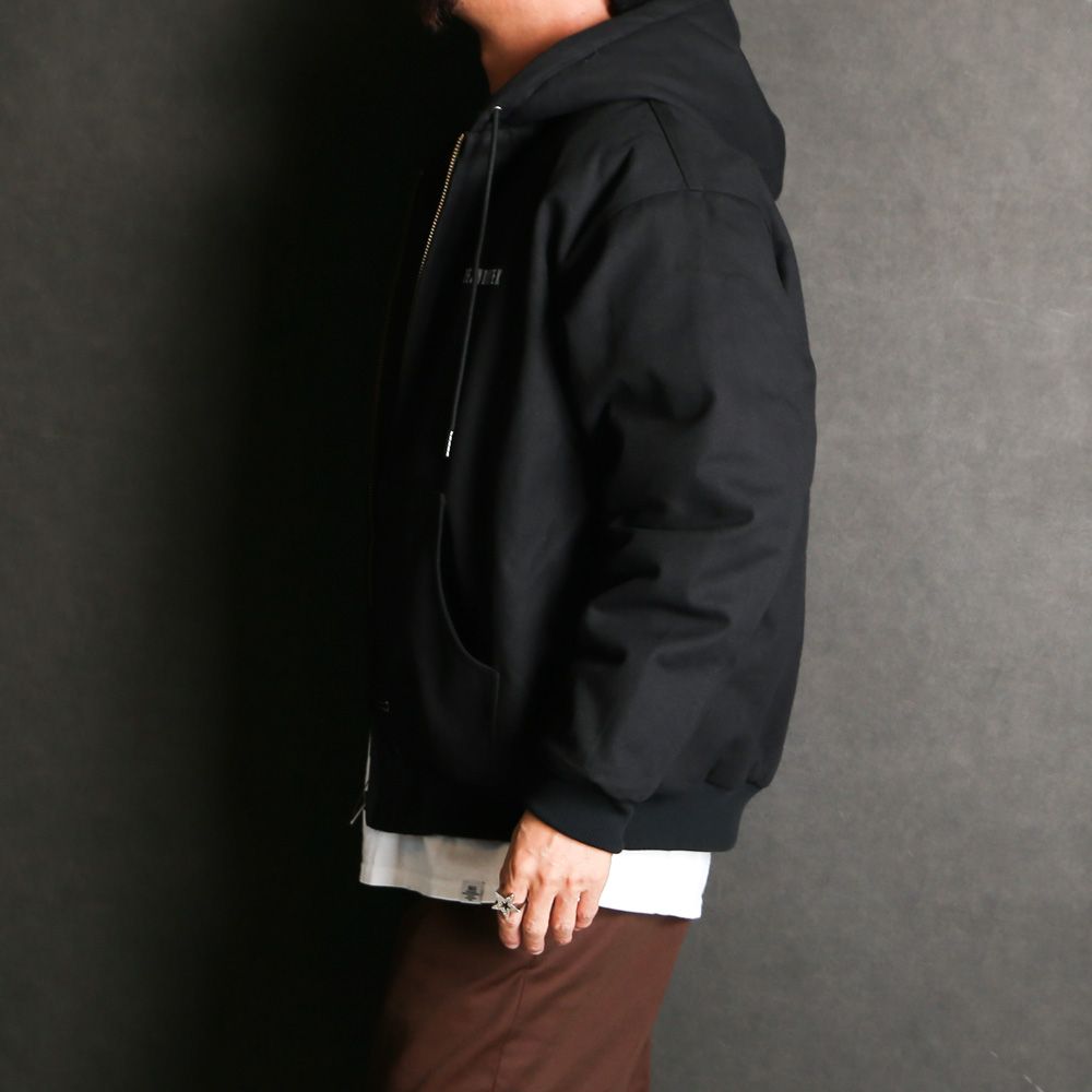 HideandSeek - Zip Hooded Work Jacket (24aw) - BLK / フーデッド