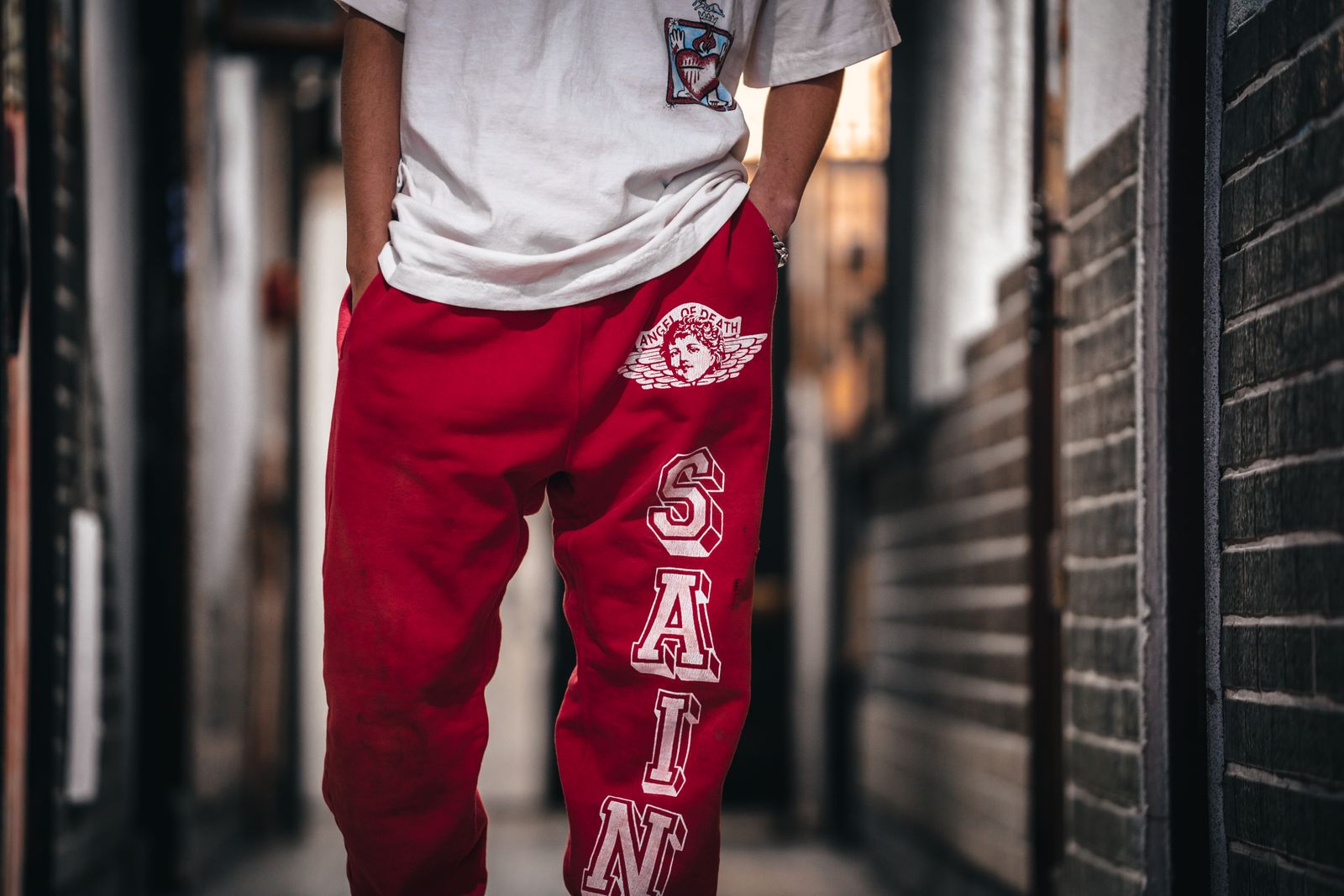 SAINT M×××××× - ラスト1点 / SM-S22-0000-052 / SWEAT PANTS / ANGEL