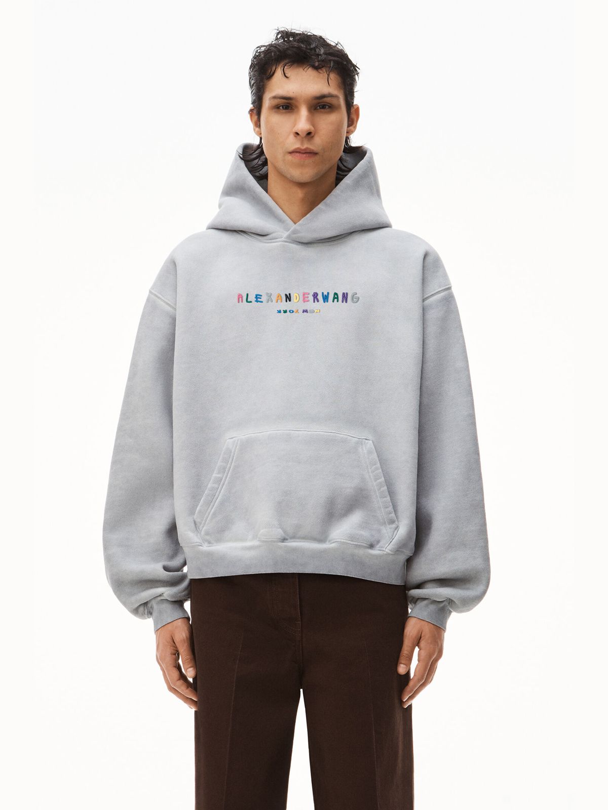 alexander wang - 【ラスト1点】 SWEATSHIRT HOODIE WITH MULTICOLOR