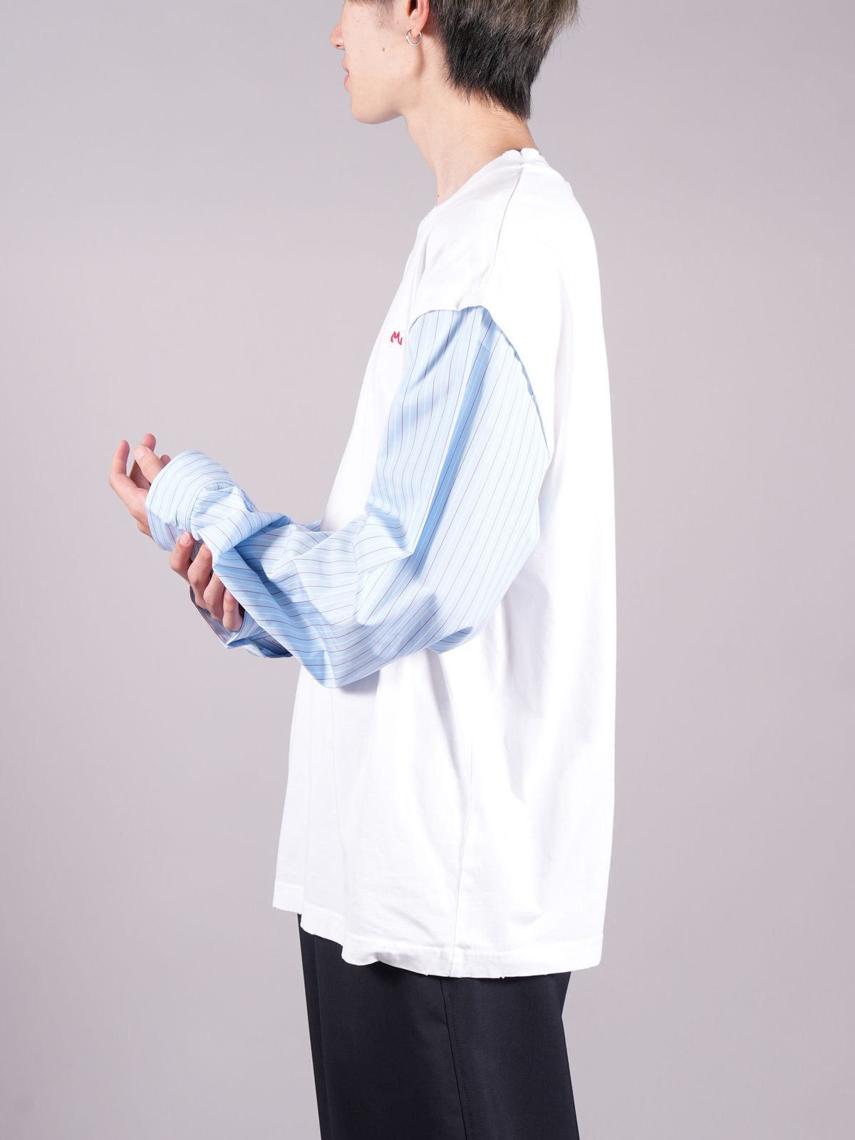 MARNI - 【ラスト1点】ストライプ ポプリン スリーブ ブルー