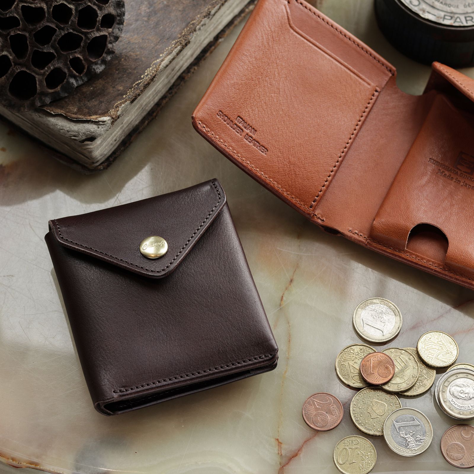 池之端銀革店 - 【Cramp】ギャルソンスリムウォレット イタリアン