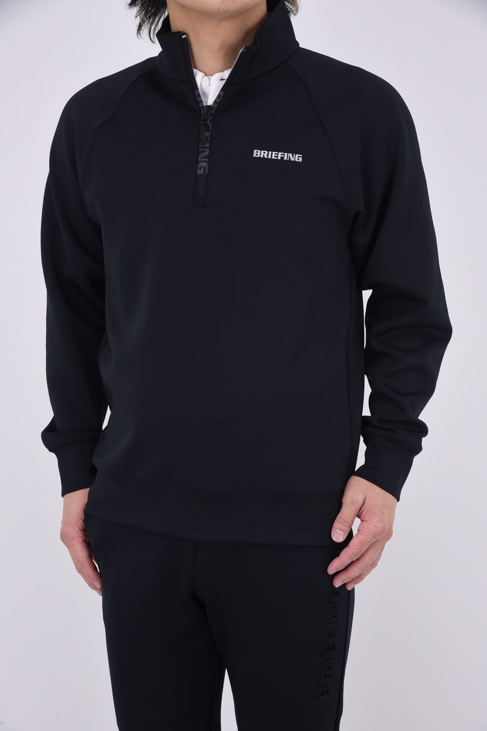 BRIEFING 長袖 ハーフジップ ストレッチ ブリーフィング アウター L