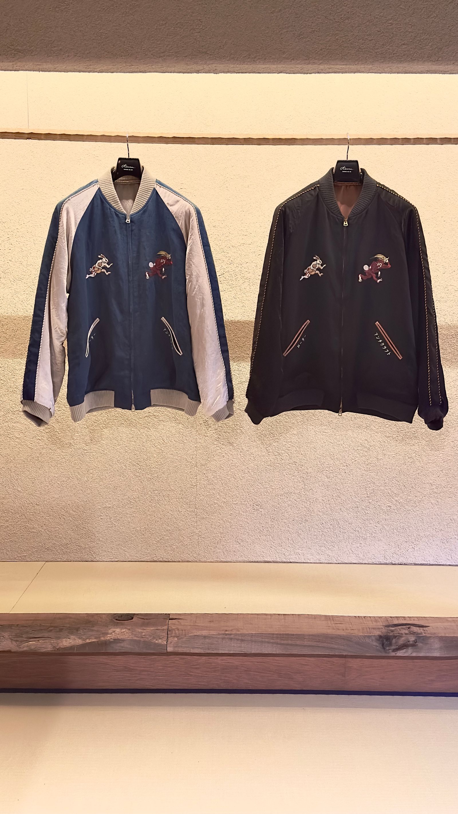 Azuma - × ROTAR 鳥獣戯画 SUKA JACKET / スカジャン (BLACK,BLUE) | HAZE