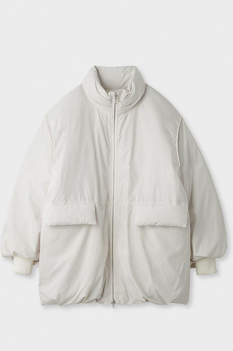 MIESROHE - ダウンコート(ホワイト)ポリエステル100% / 撥水 / 防風