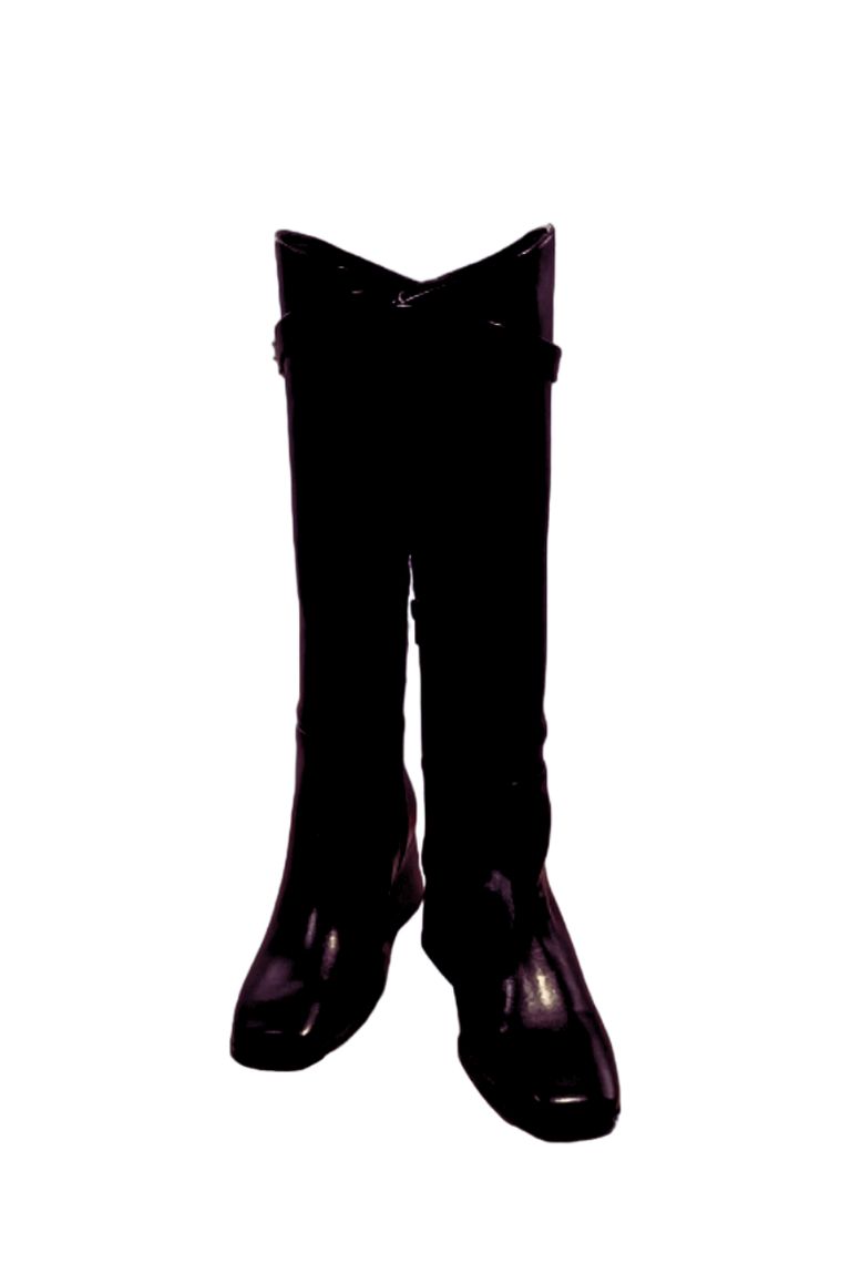 FRAY I.D - バックルストラップロングブーツ (ブラック) 合成皮革