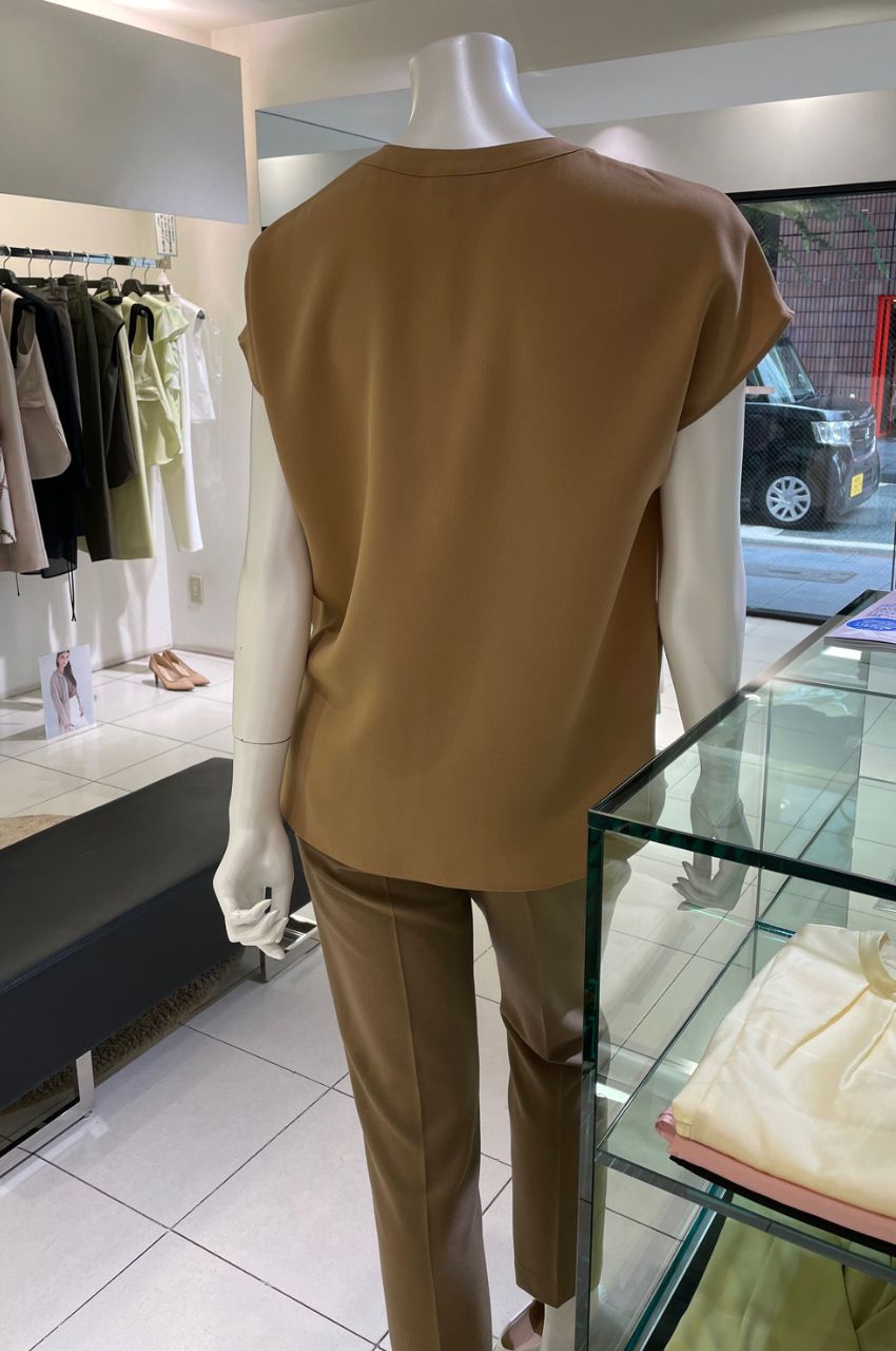 Theory - スキッパーネックプルオーバーブラウス (ピンクメロン