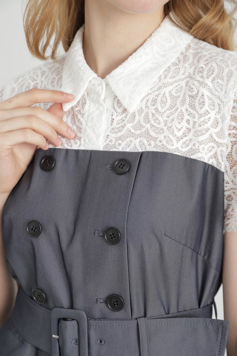 PINKY&DIANNE - 【大人百花コラボ】 ジャンプスーツ (グレー) / 綿